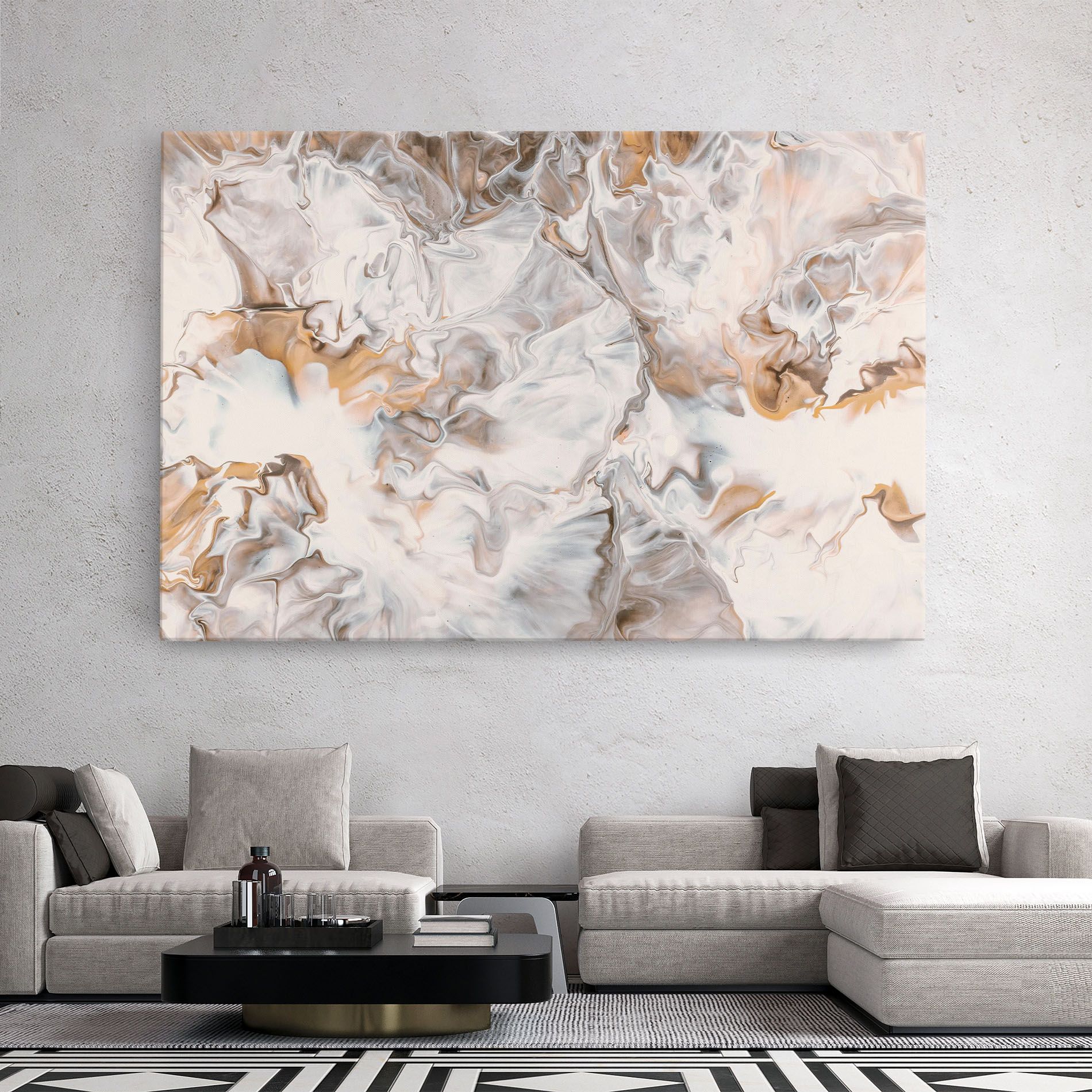 White Gold Abstract mockup 2