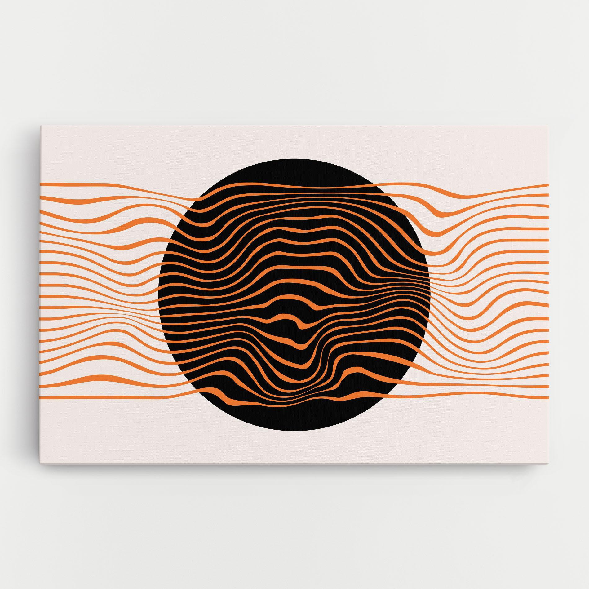 Картина на платно Black Circle mockup 0