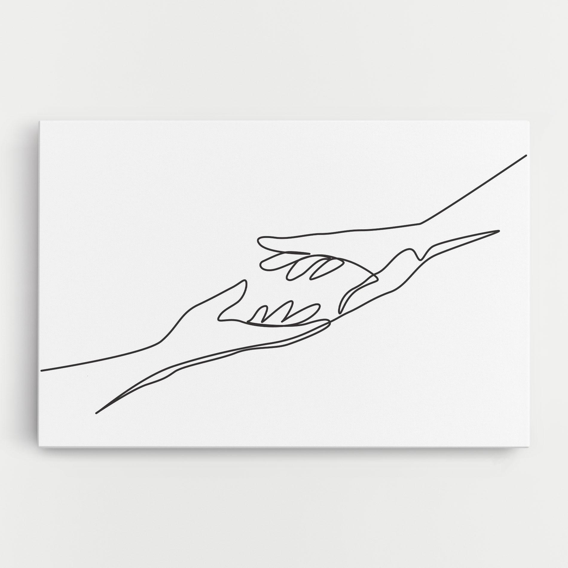 Картина на платно Hands Reaching mockup 0