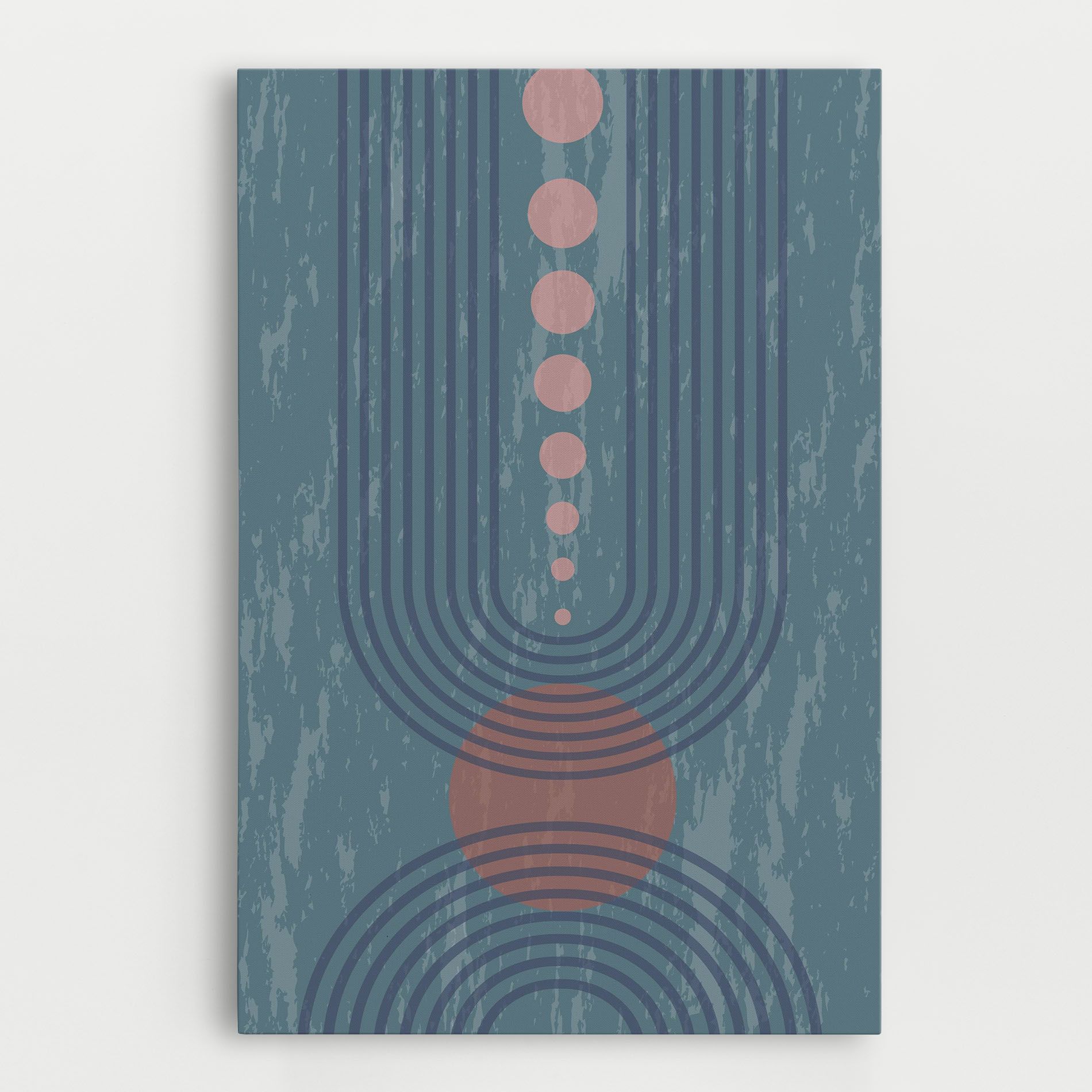 Pink Circle On Blue mockup 0