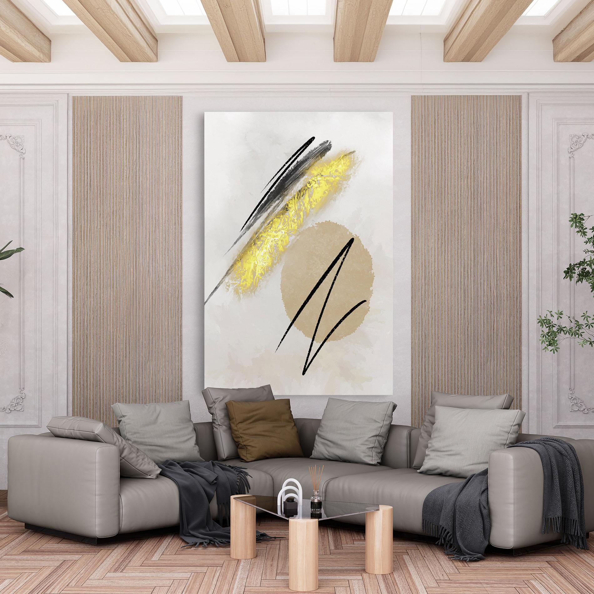 Картина на платно Gold Brush mockup 6