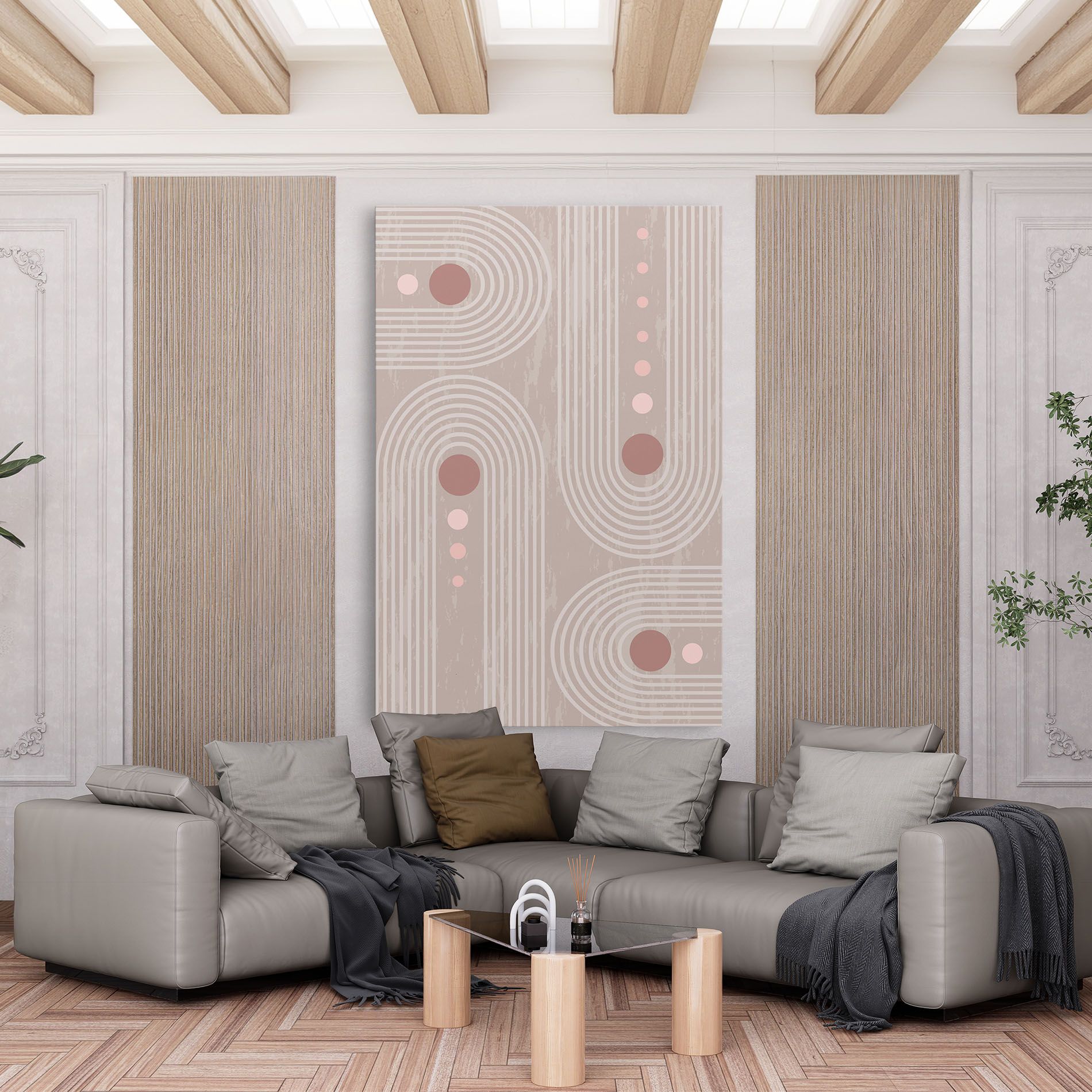 Pink Circle On Cream mockup 6