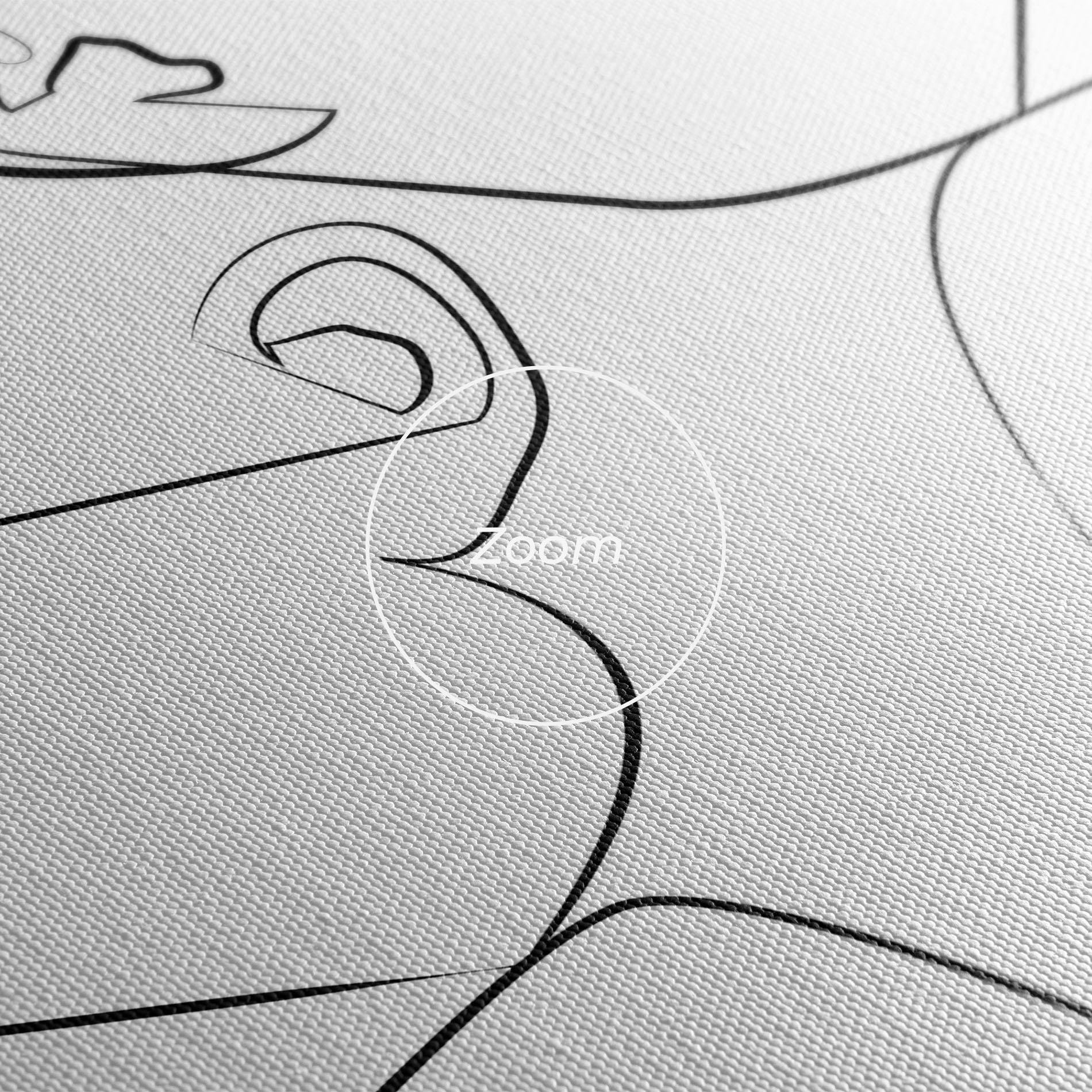 Картина на платно Female Black Line mockup 3