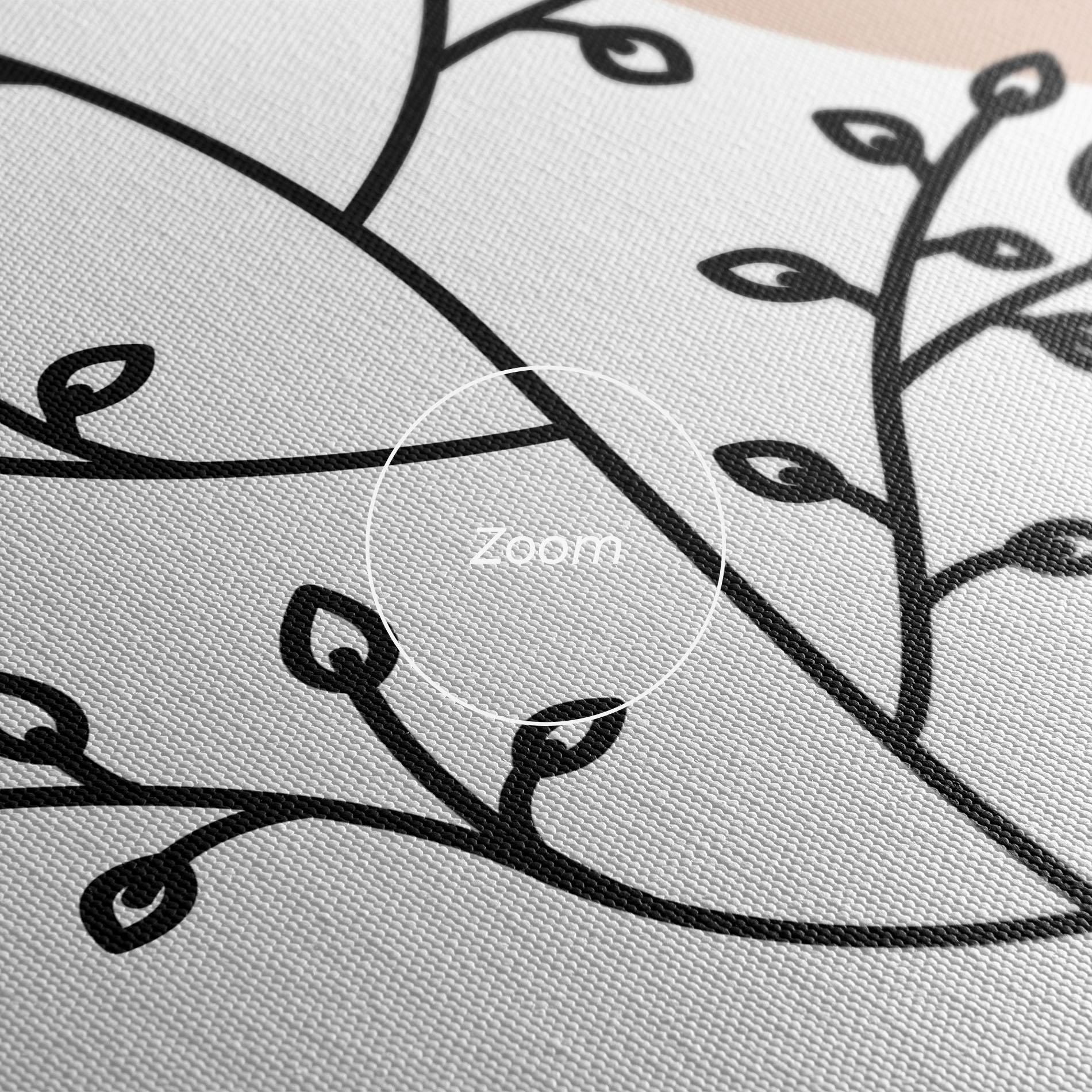 Картина на платно Plant Orange Circle mockup 3