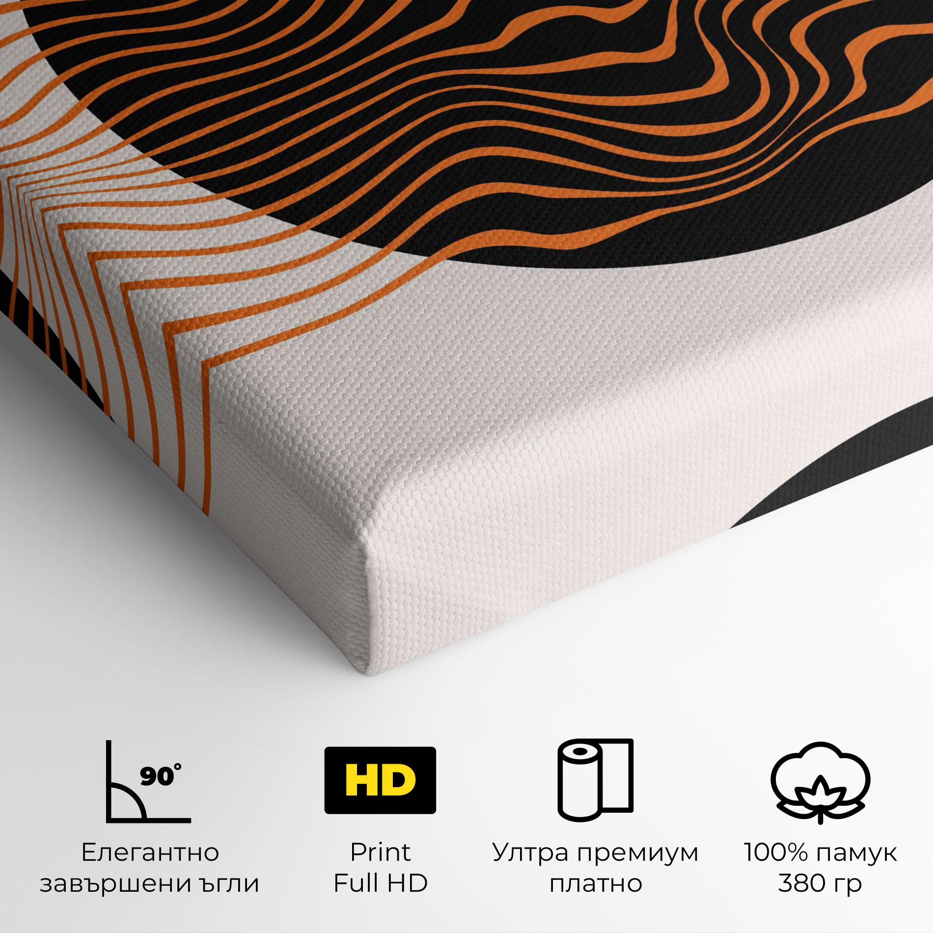 Картина на платно Black Circle mockup 4