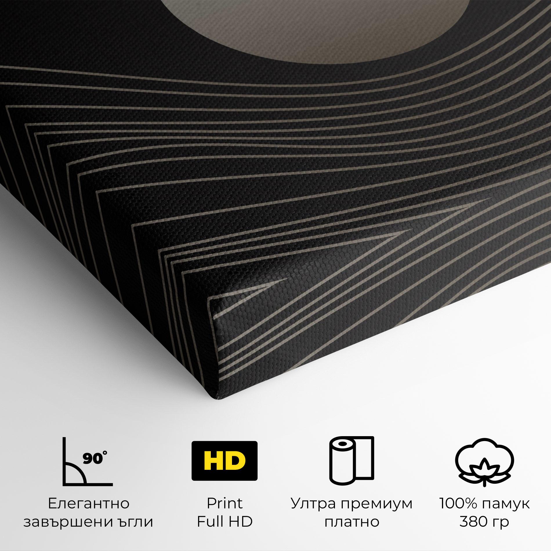 Картина на платно Grey Moon mockup 4