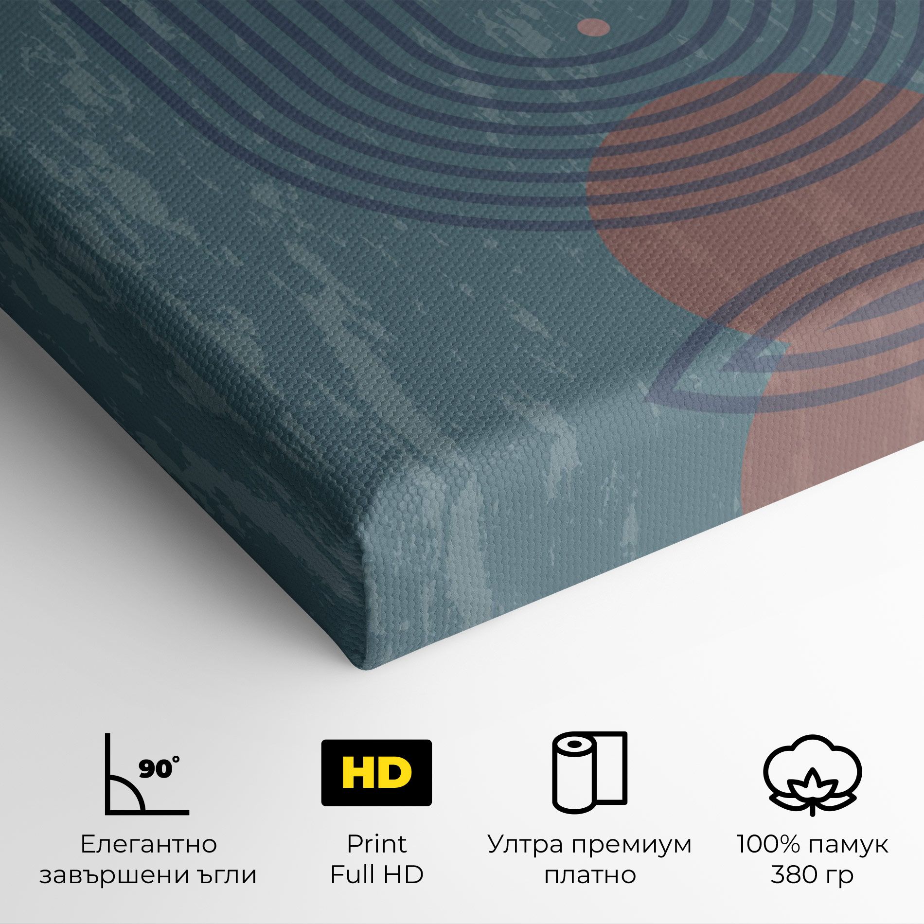 Pink Circle On Blue mockup 4