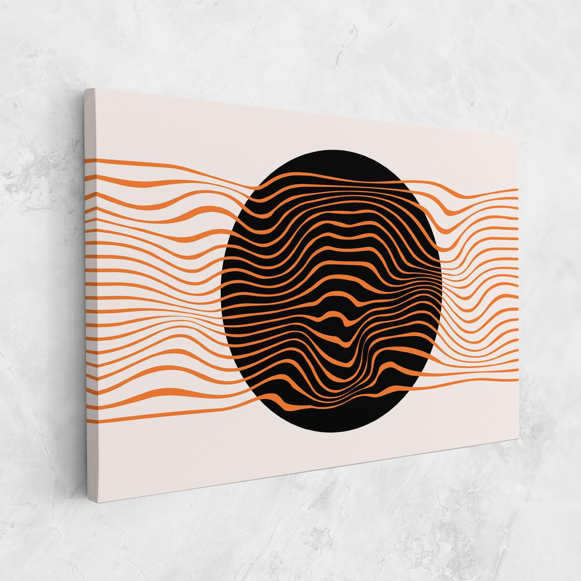 Картина на платно Black Circle mockup 1