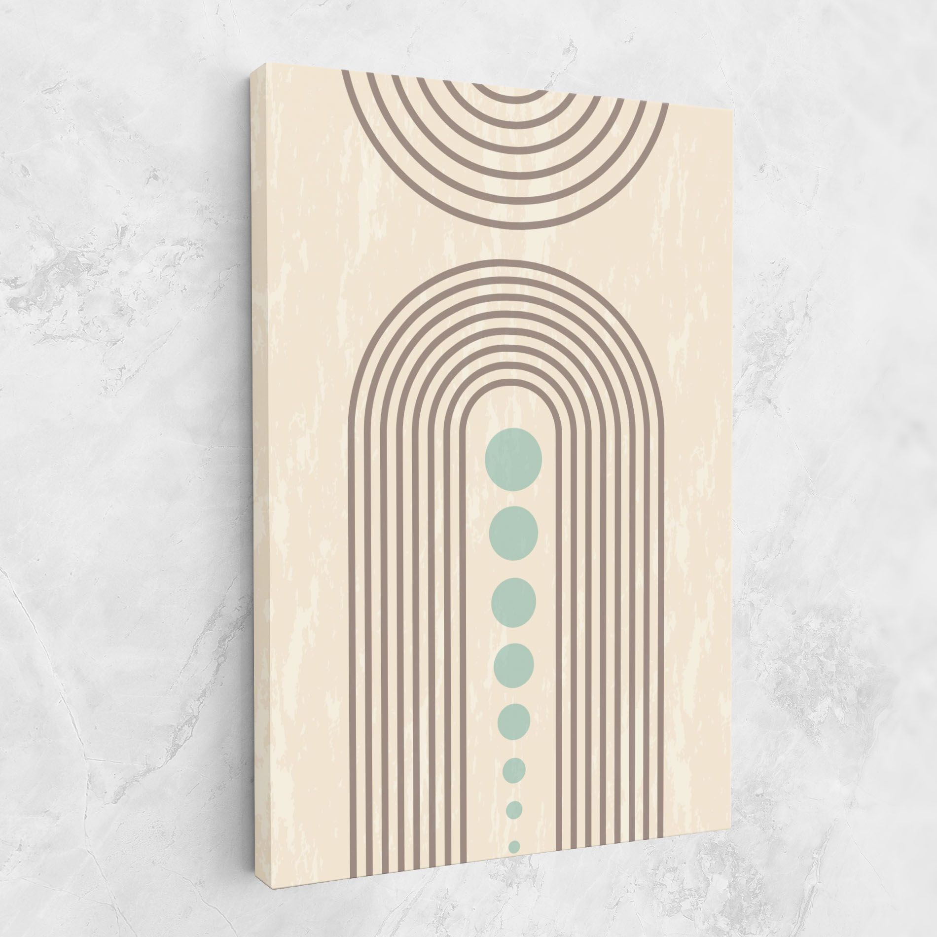 Cream Blue Circles mockup 1