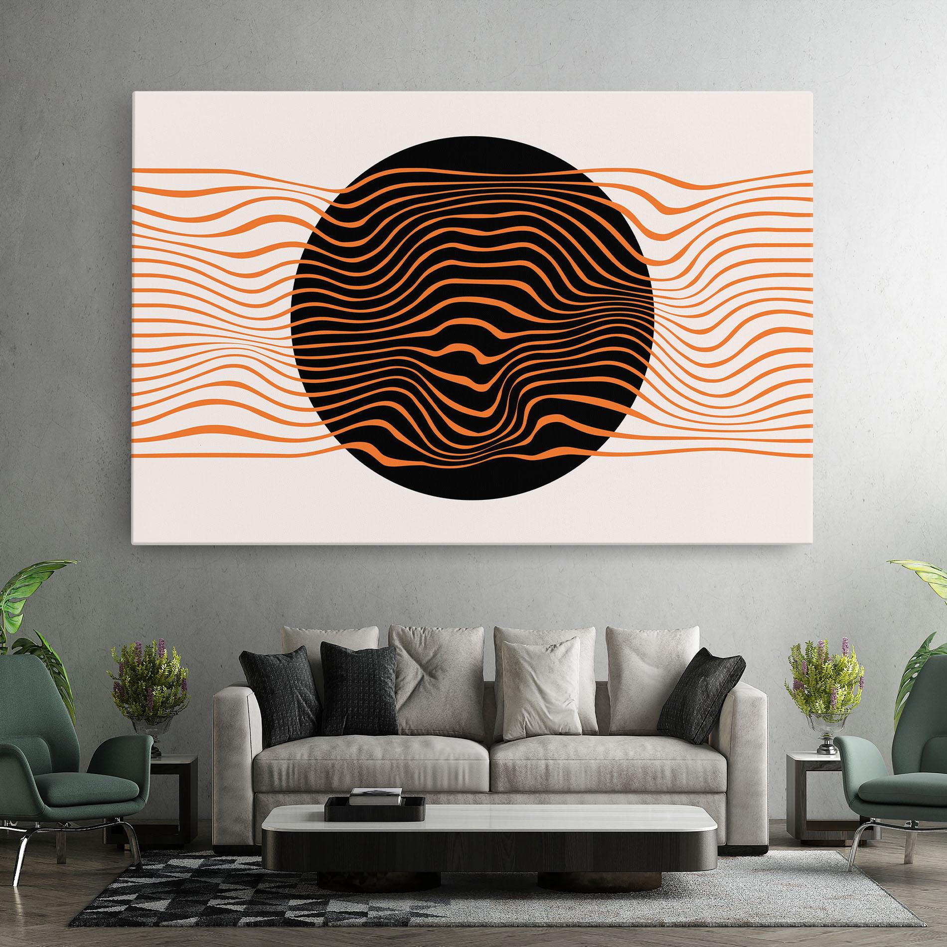 Картина на платно Black Circle mockup 7