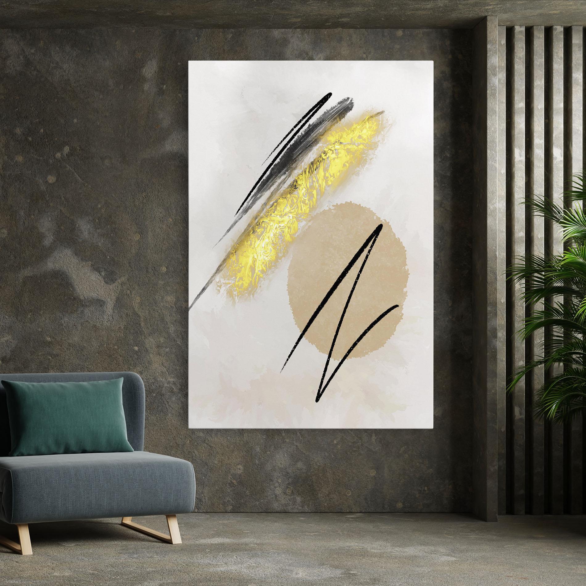 Картина на платно Gold Brush mockup 7