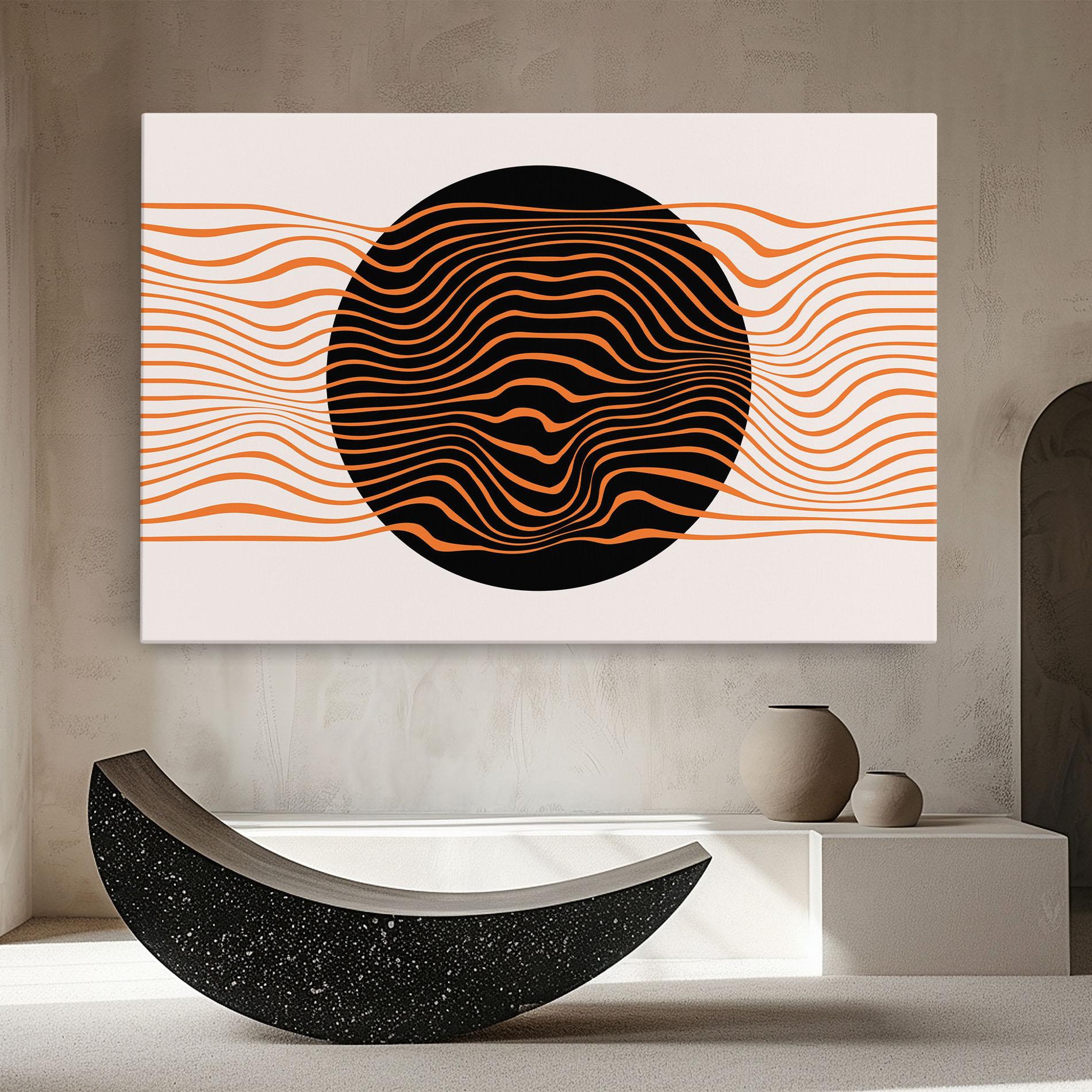 Картина на платно Black Circle mockup 8