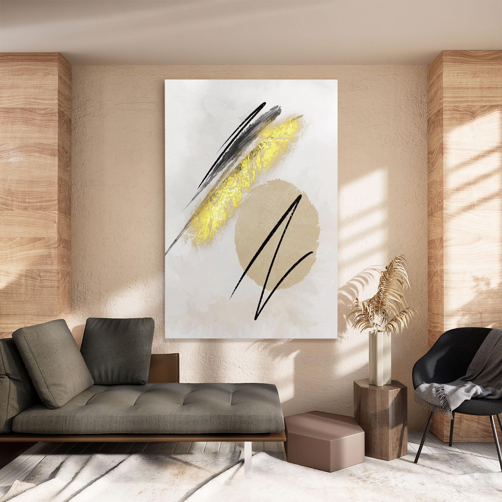 Картина на платно Gold Brush mockup 8