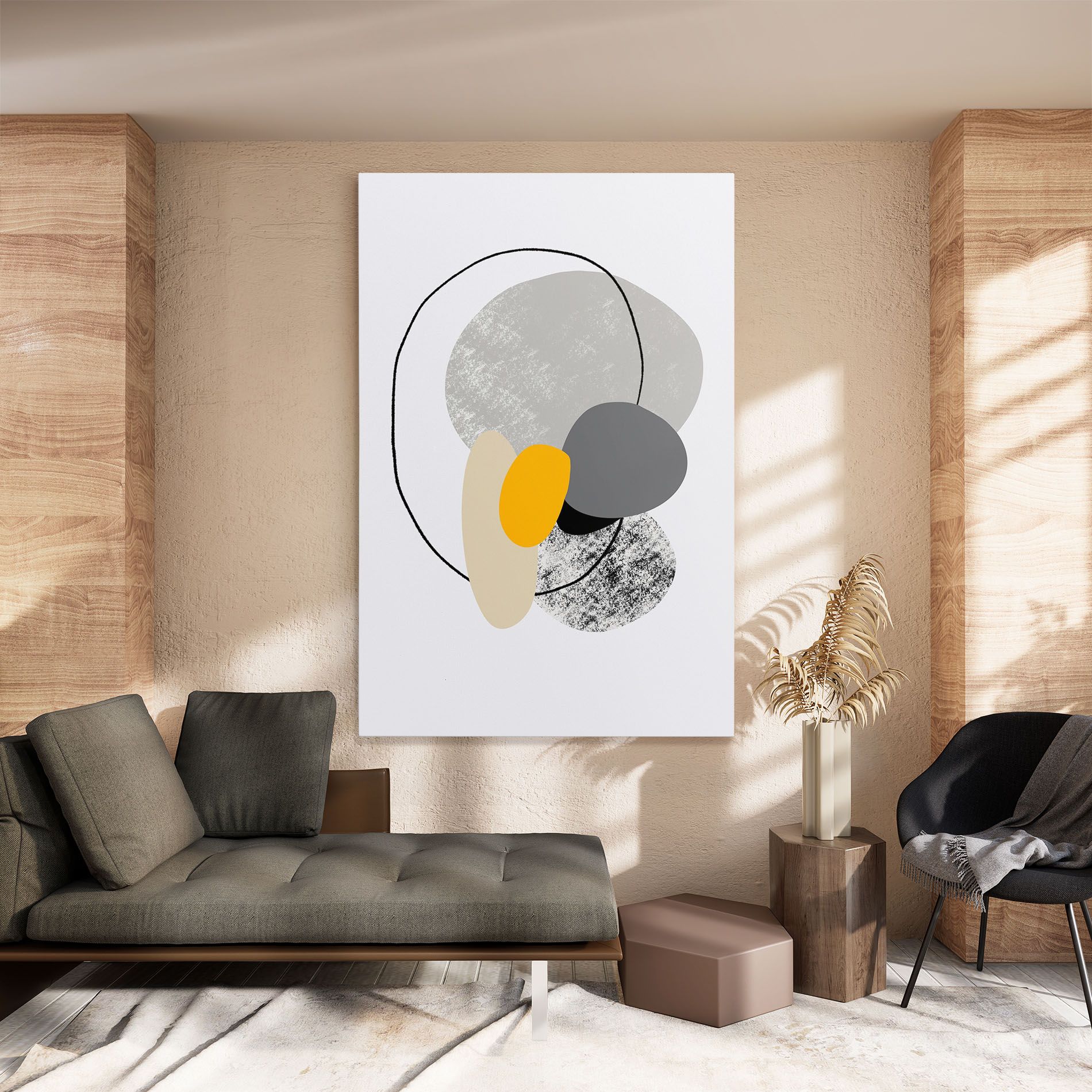 Grey Orange Shape mockup 8