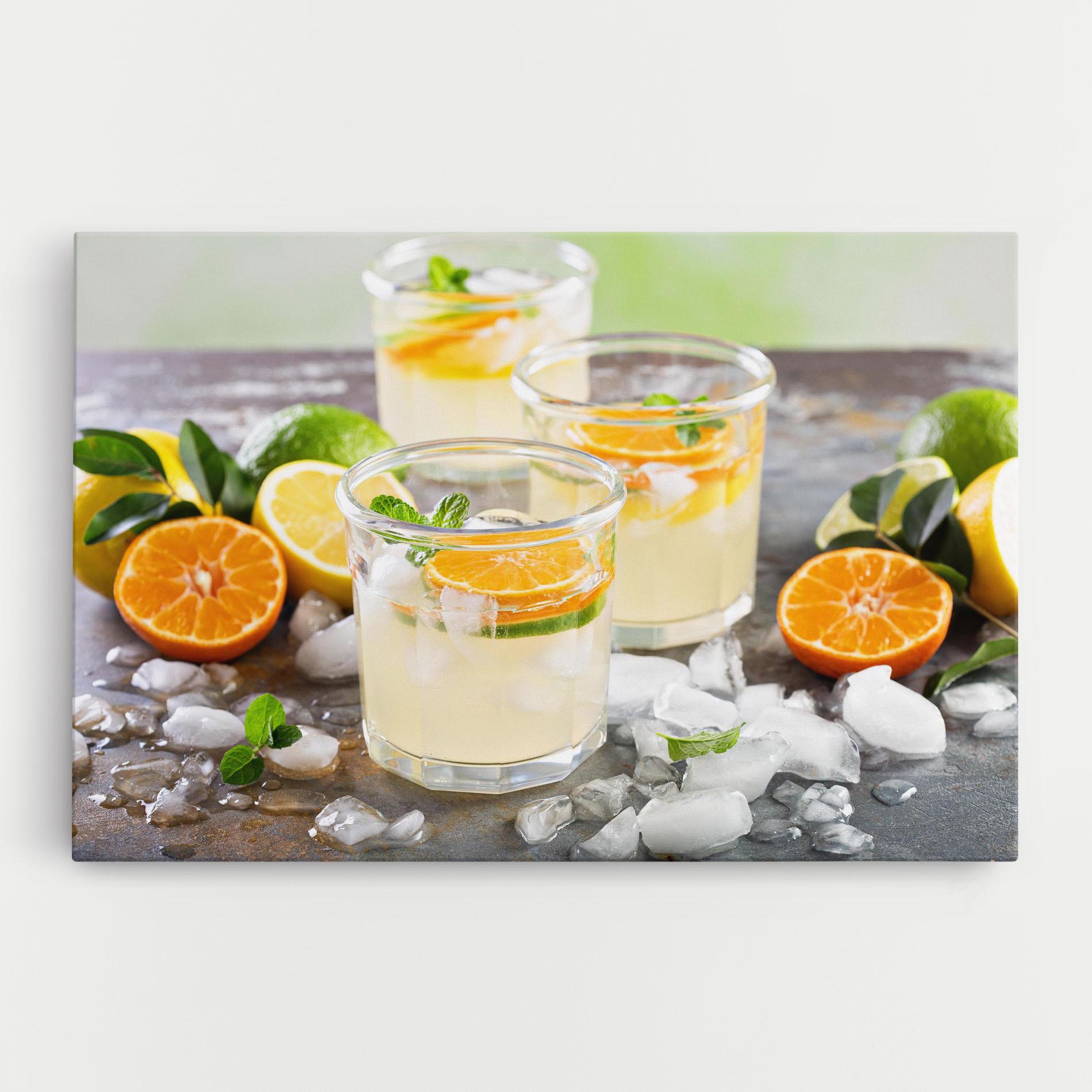 Картина на платно Citrus Fruit Lemonade mockup 0