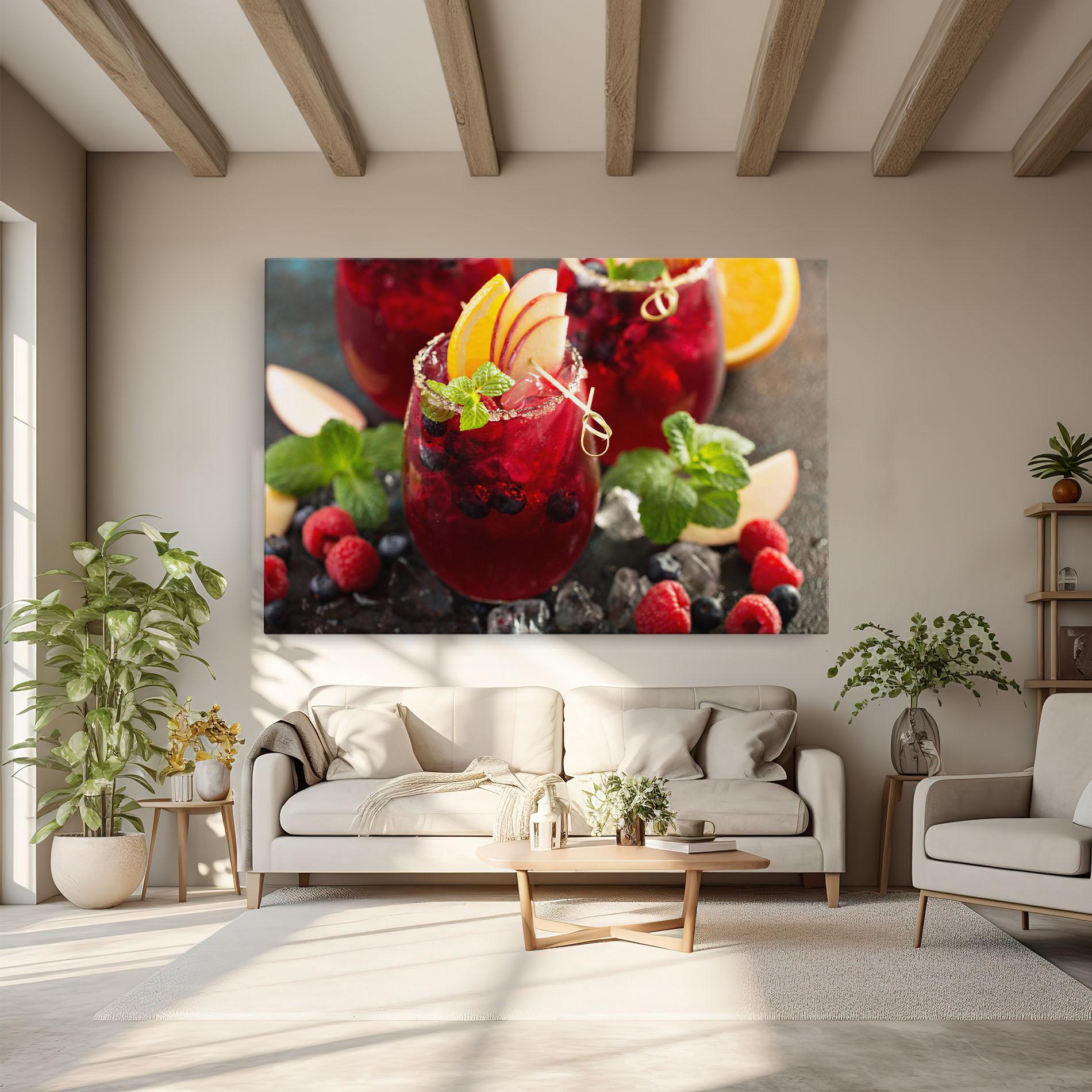 Картина на платно Berry Drink mockup 6