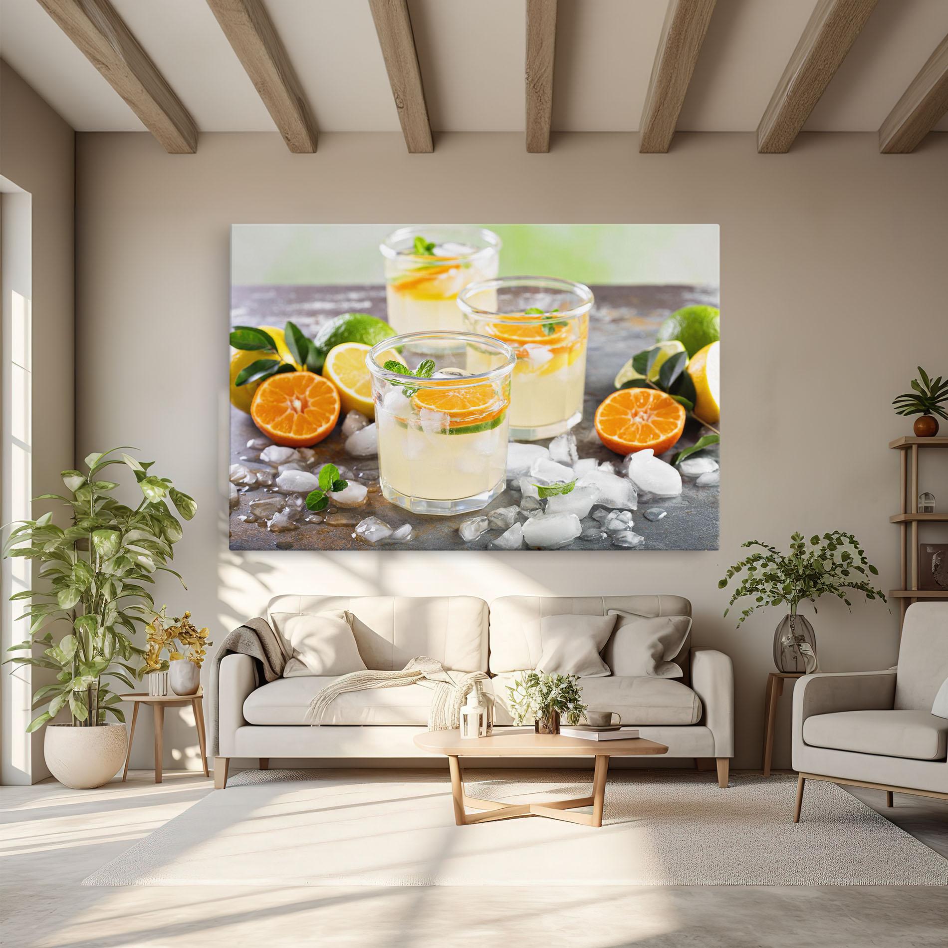 Картина на платно Citrus Fruit Lemonade mockup 6