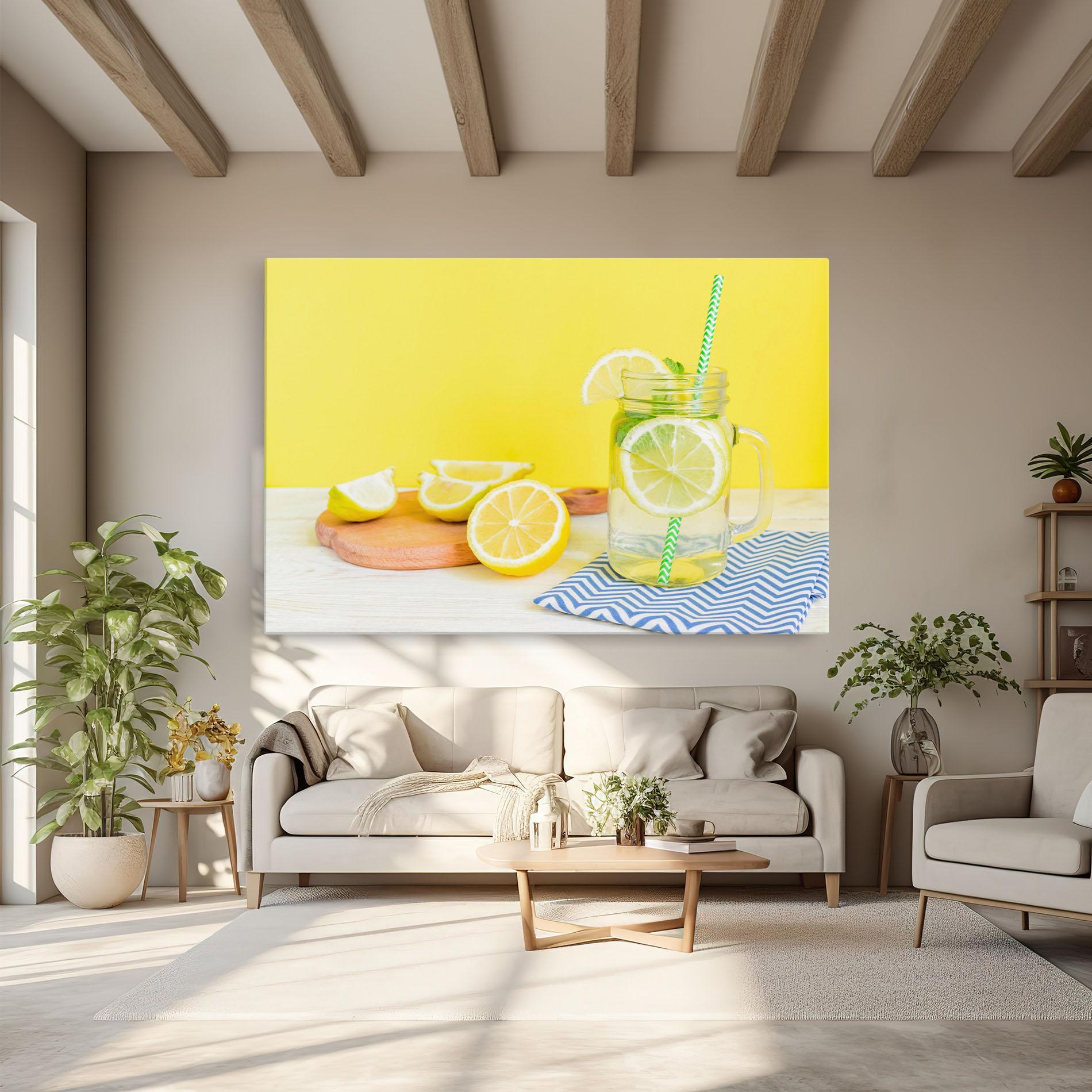 Картина на платно Citrus Lemonade Water mockup 6