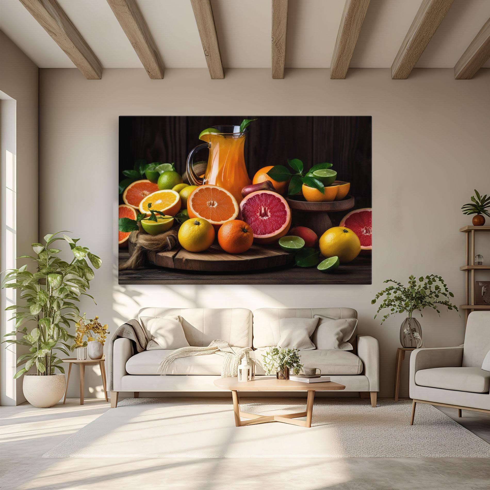 Картина на платно Glass Of Orange Juice mockup 6