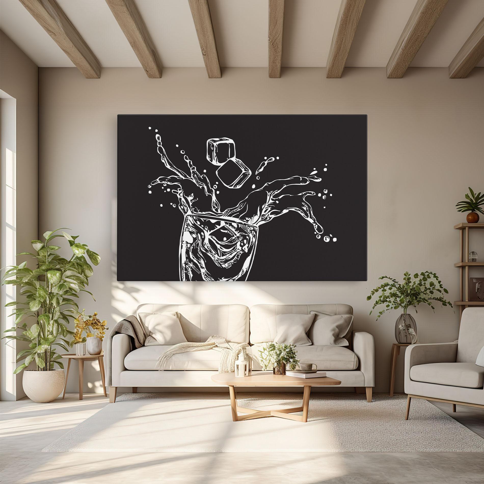 Картина на платно Ice Splash Drink mockup 6