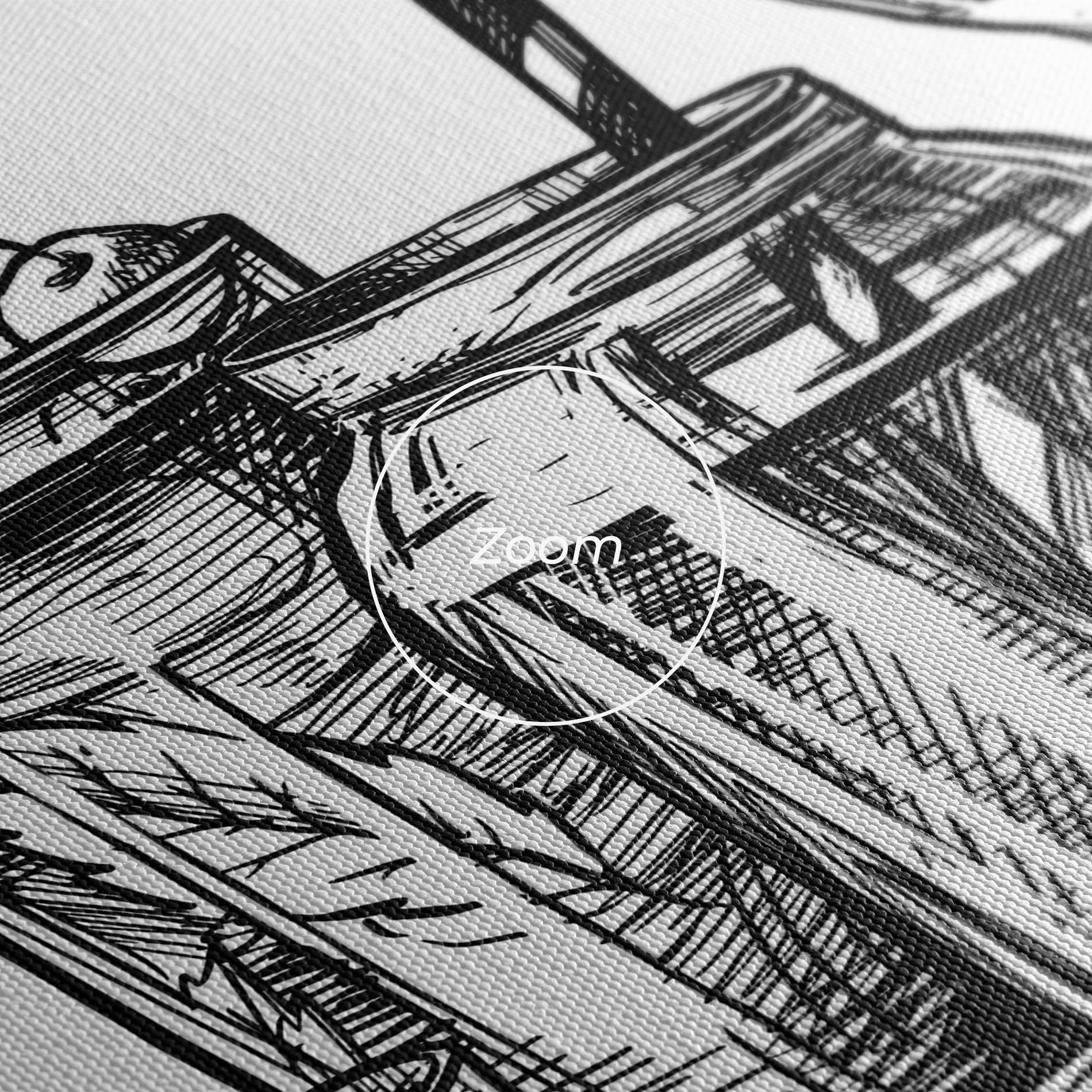 Картина на платно Black Line Drinks mockup 3