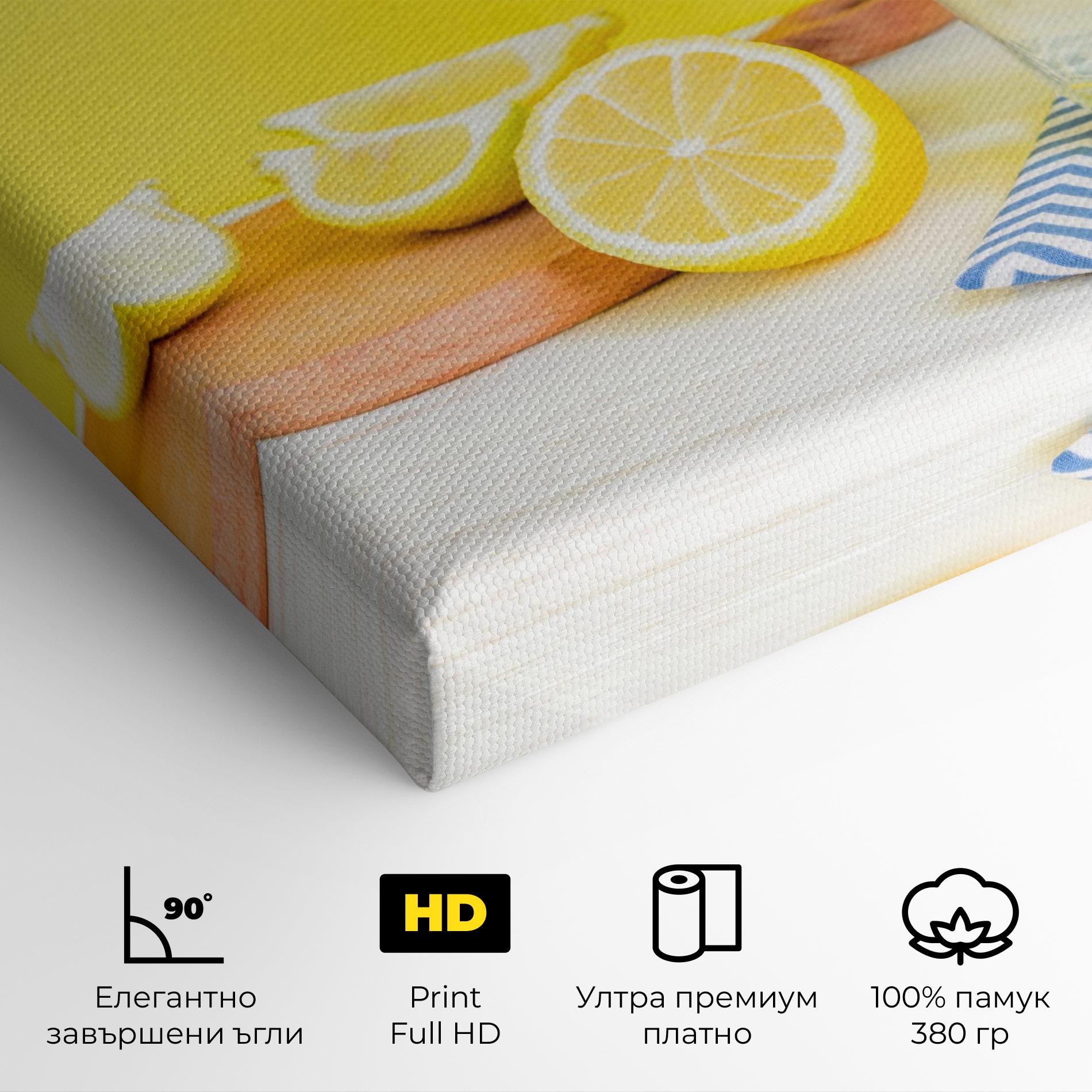 Картина на платно Citrus Lemonade Water mockup 4