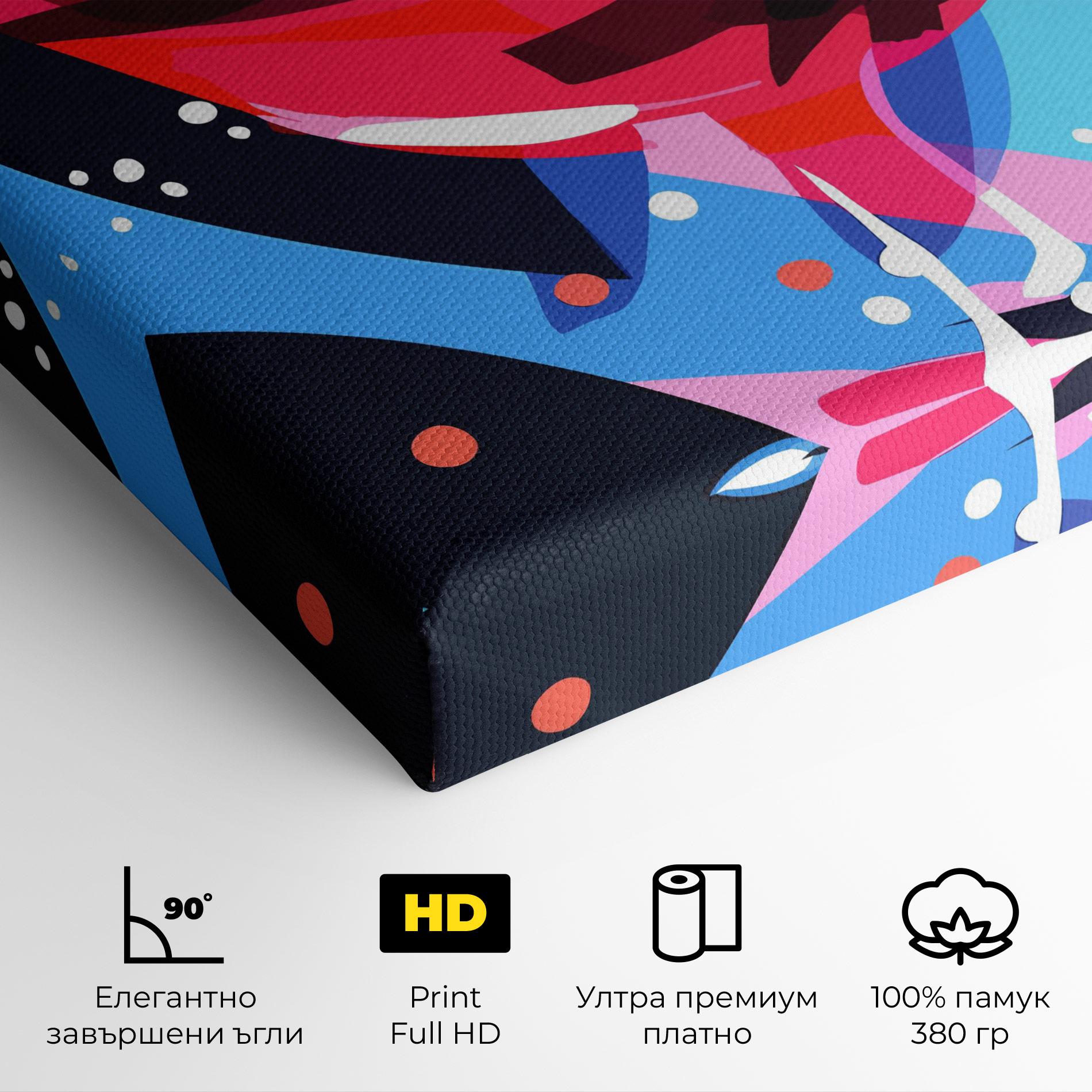 Картина на платно Red Cocktail Art mockup 4