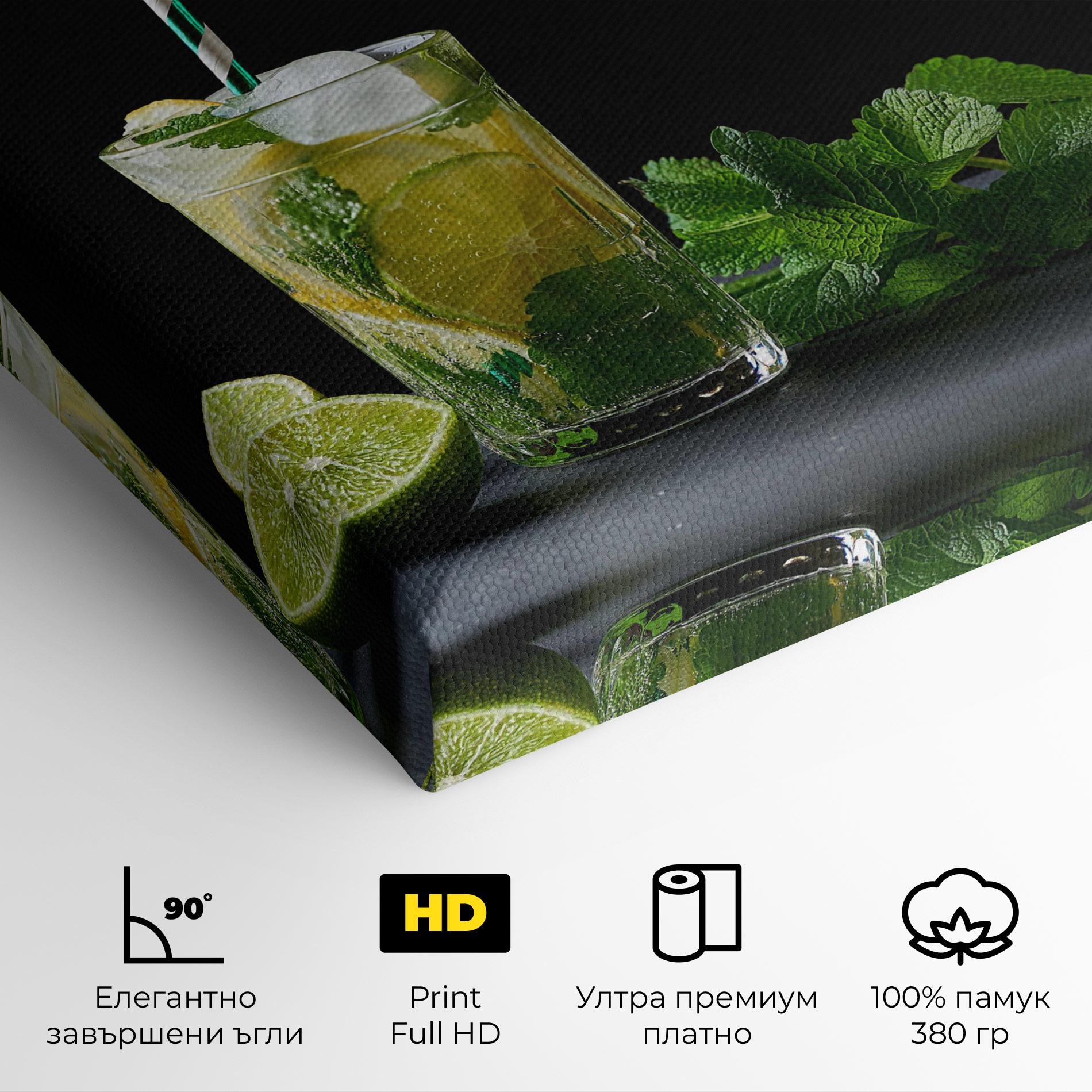 Картина на платно Refreshing Drink mockup 4