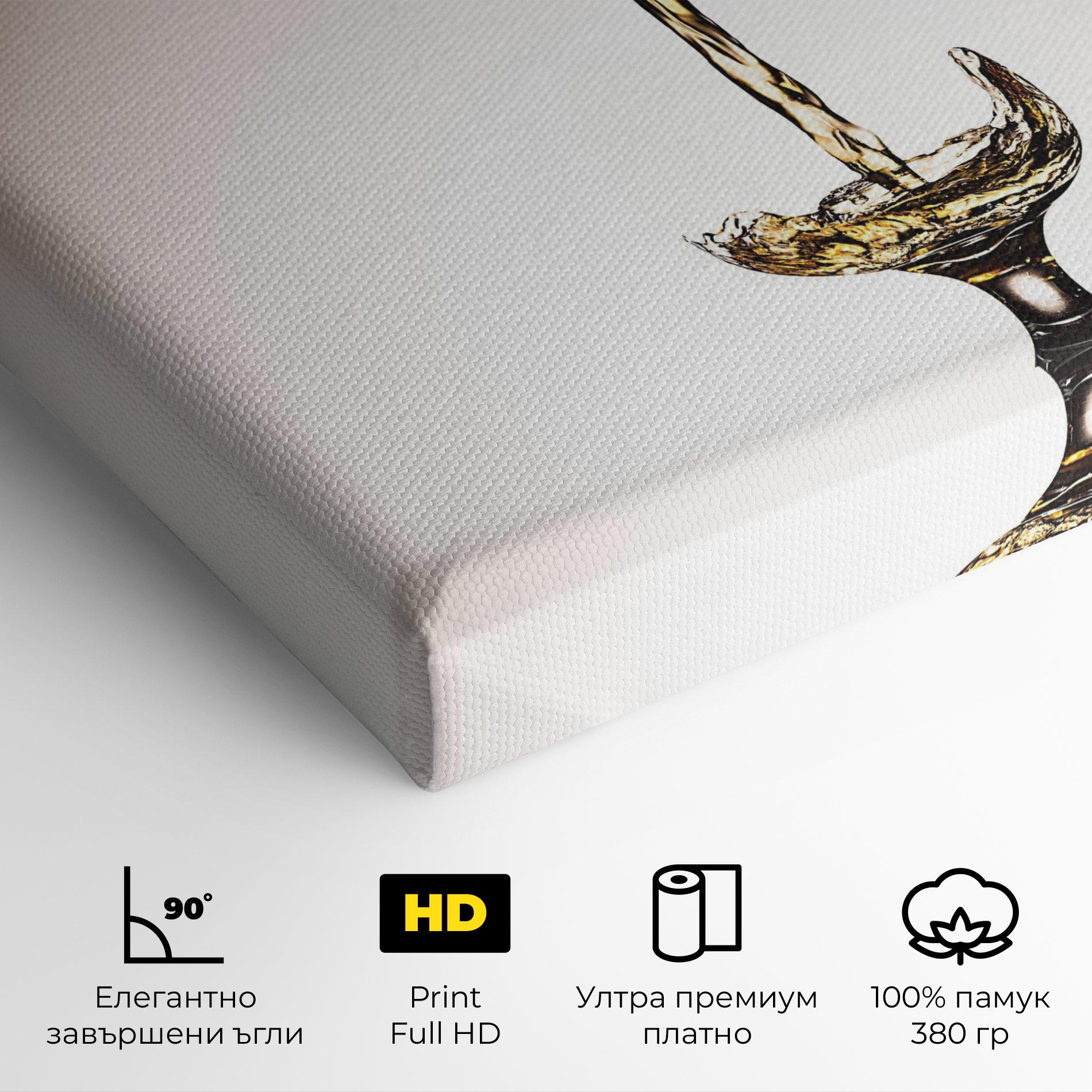 Картина на платно White Wine Splash mockup 4