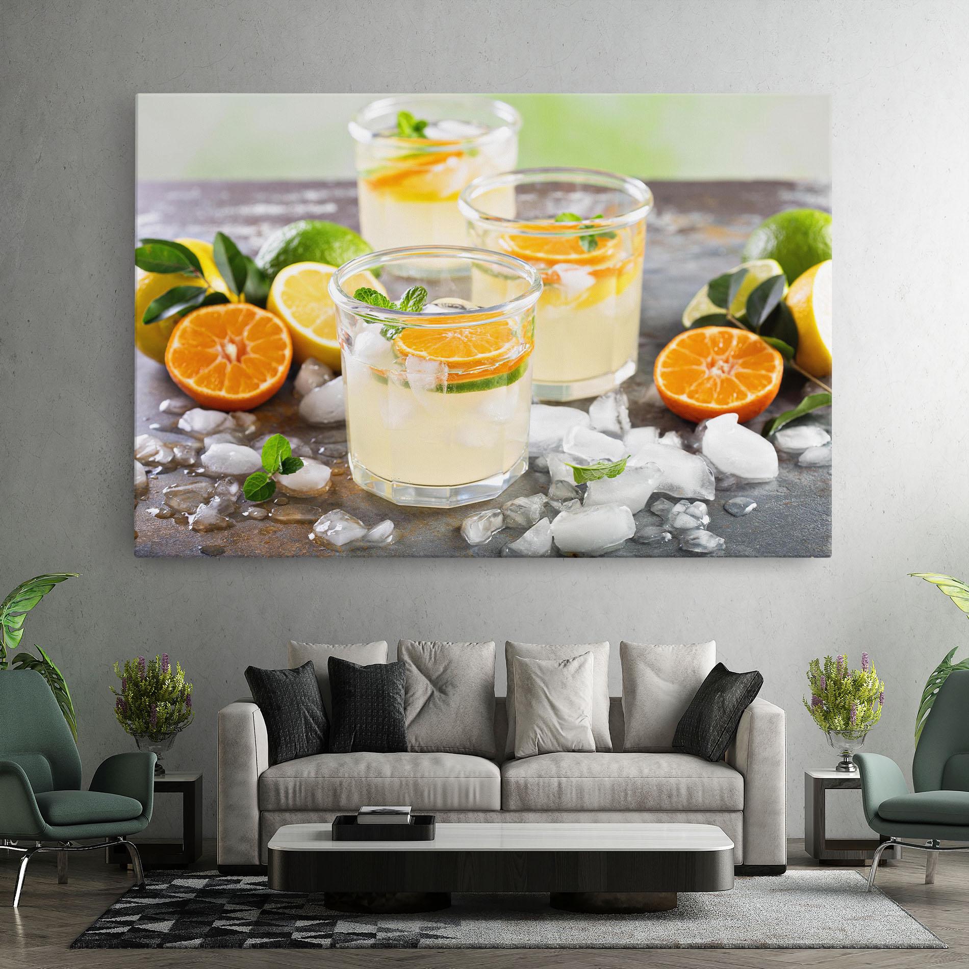 Картина на платно Citrus Fruit Lemonade mockup 7