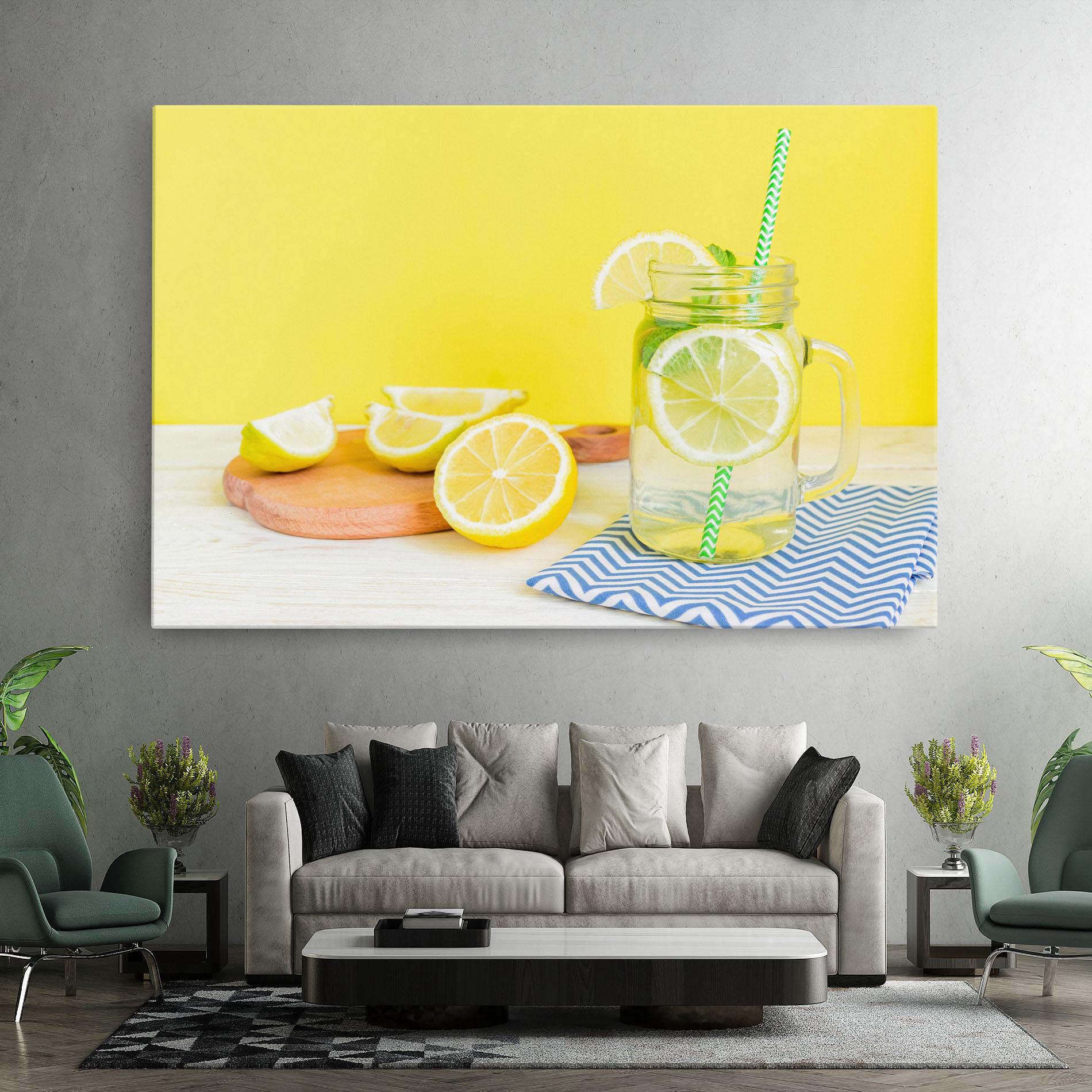 Картина на платно Citrus Lemonade Water mockup 7