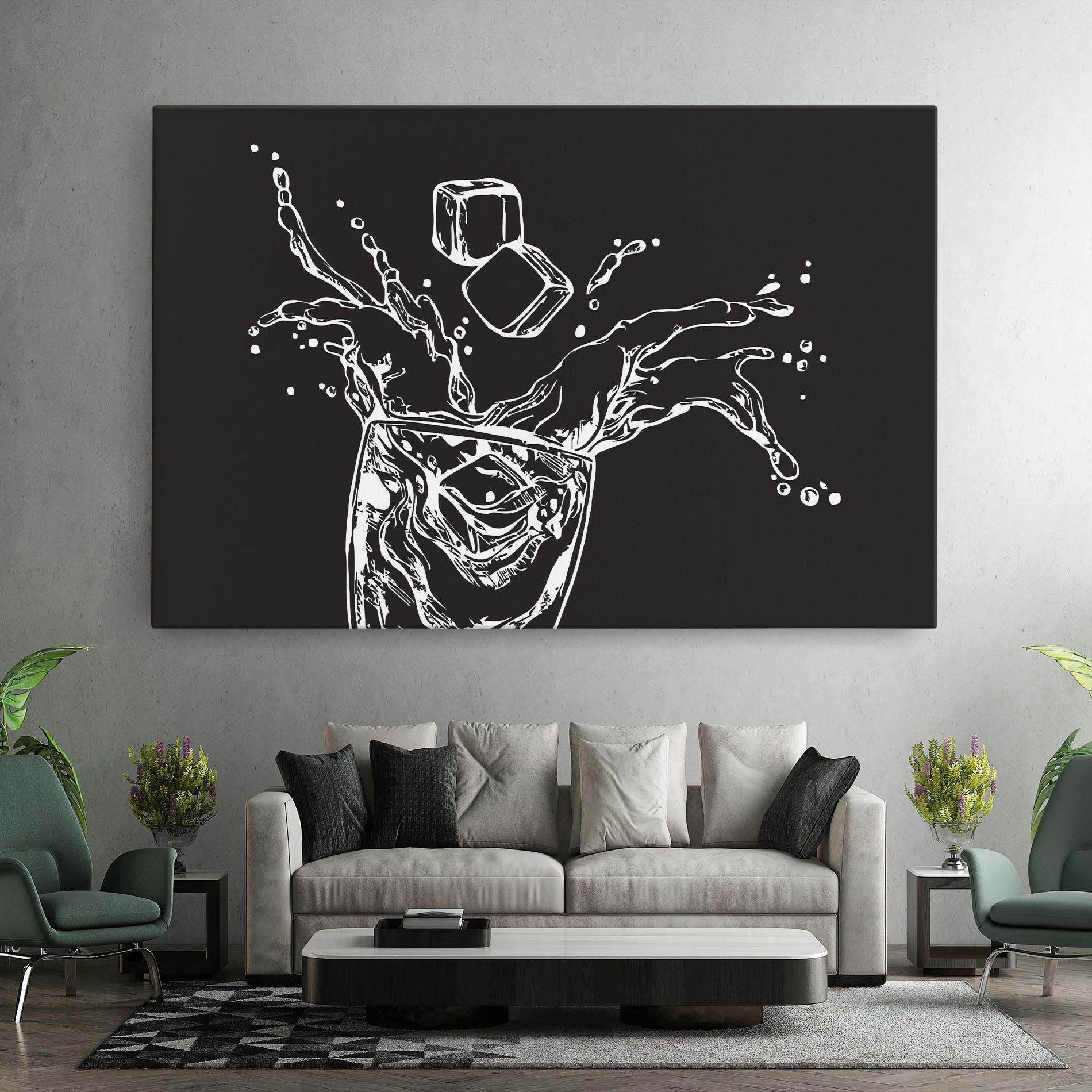 Картина на платно Ice Splash Drink mockup 7