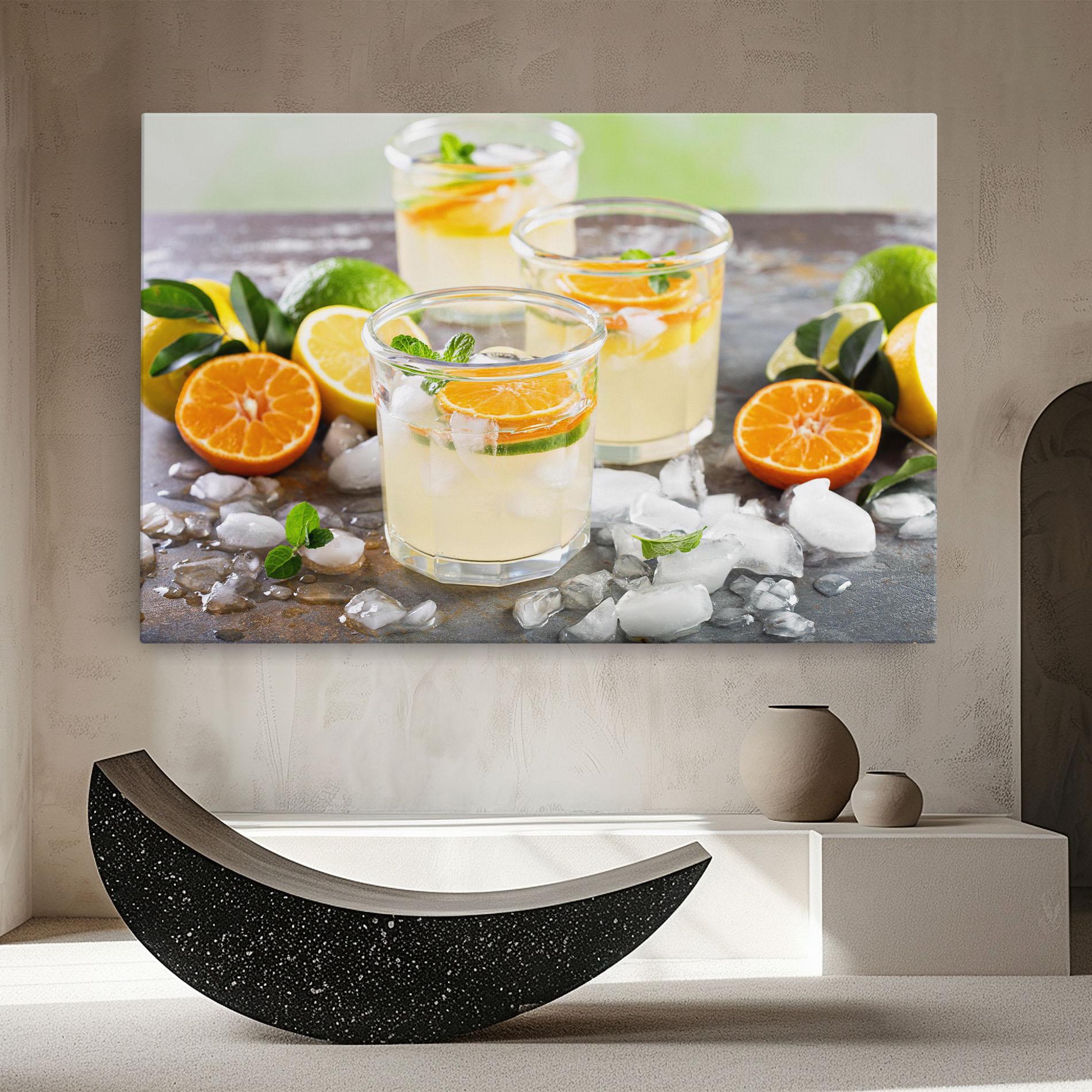 Картина на платно Citrus Fruit Lemonade mockup 8
