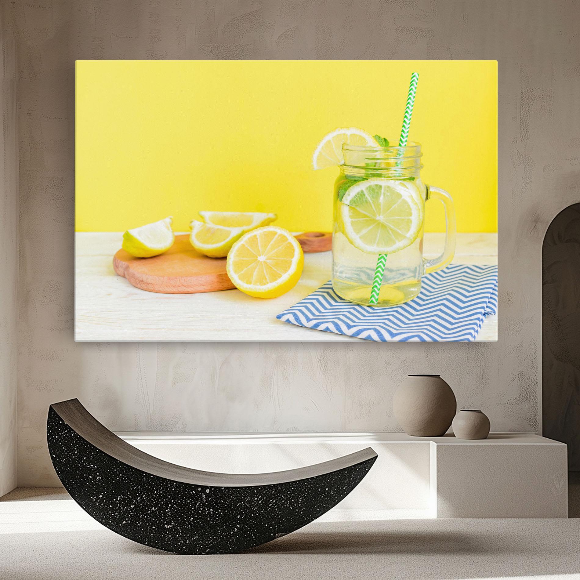 Картина на платно Citrus Lemonade Water mockup 8