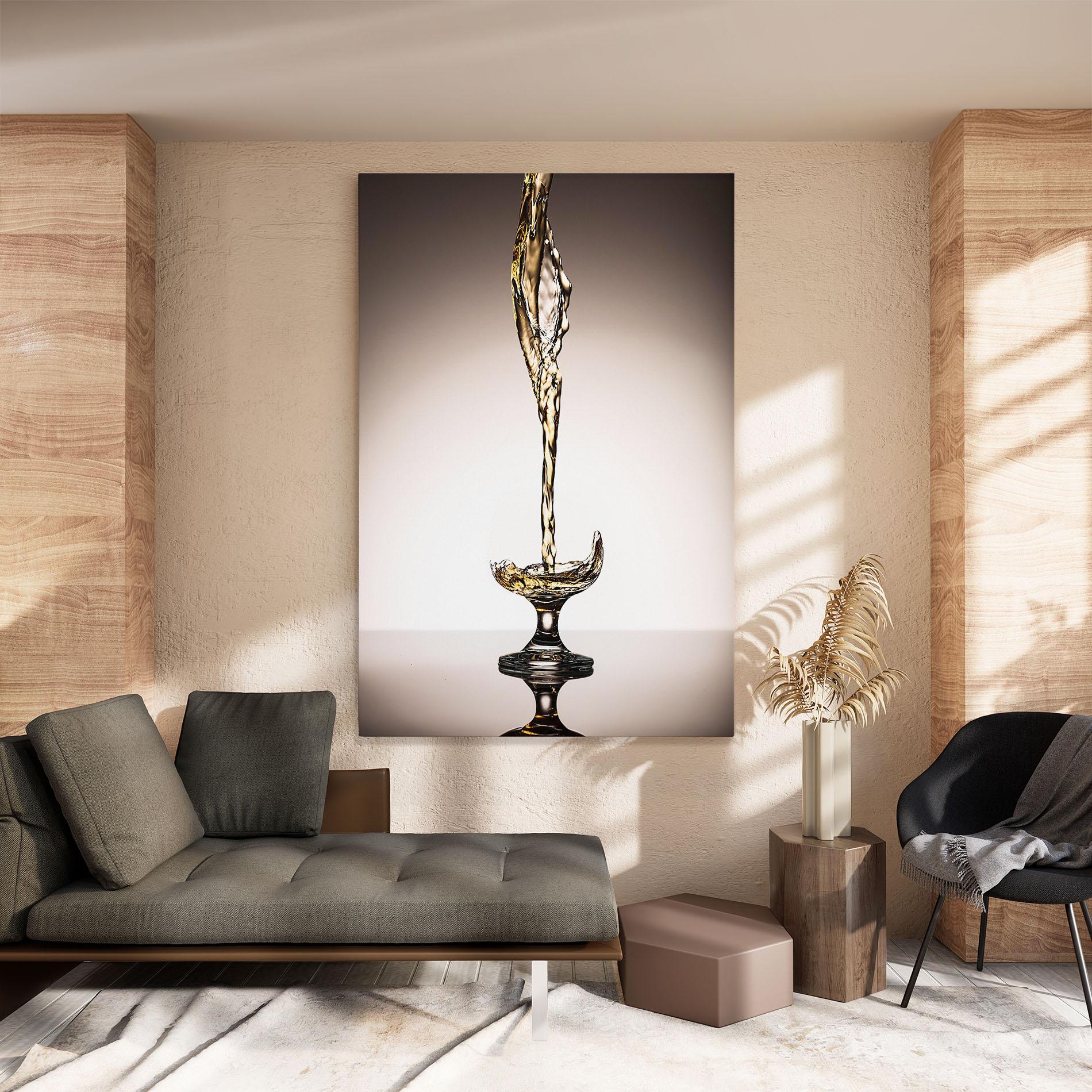 Картина на платно White Wine Splash mockup 8