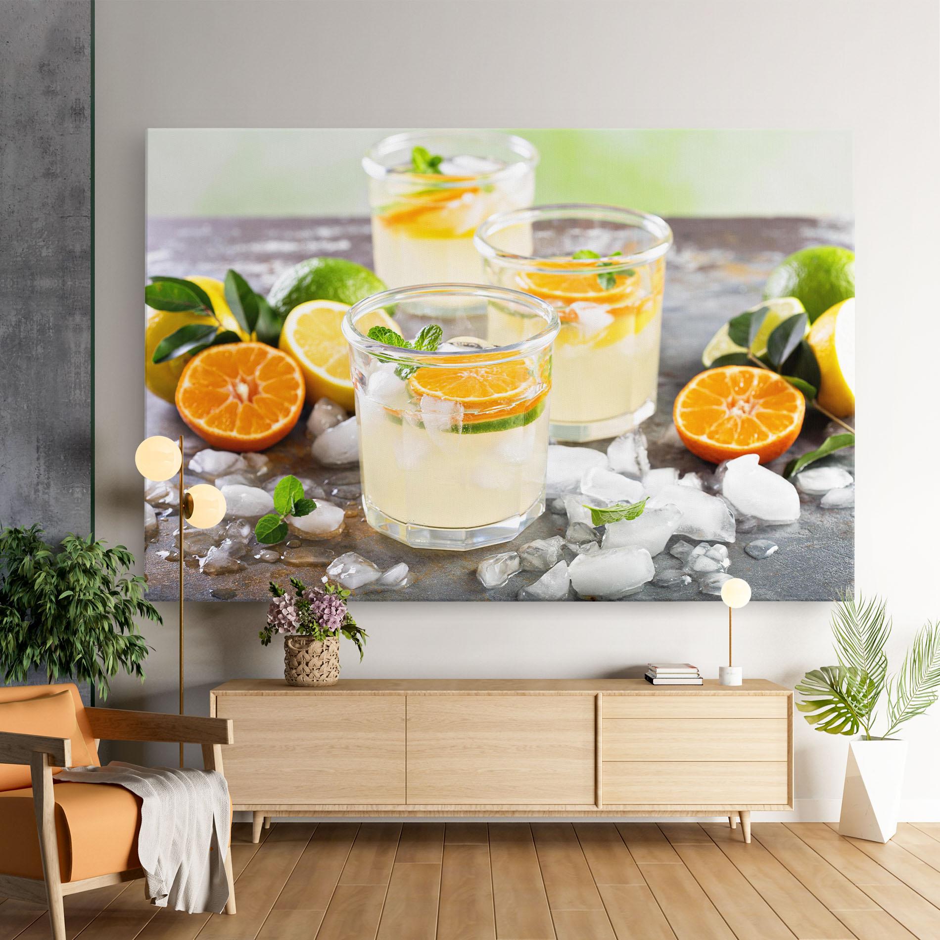 Картина на платно Citrus Fruit Lemonade mockup 9