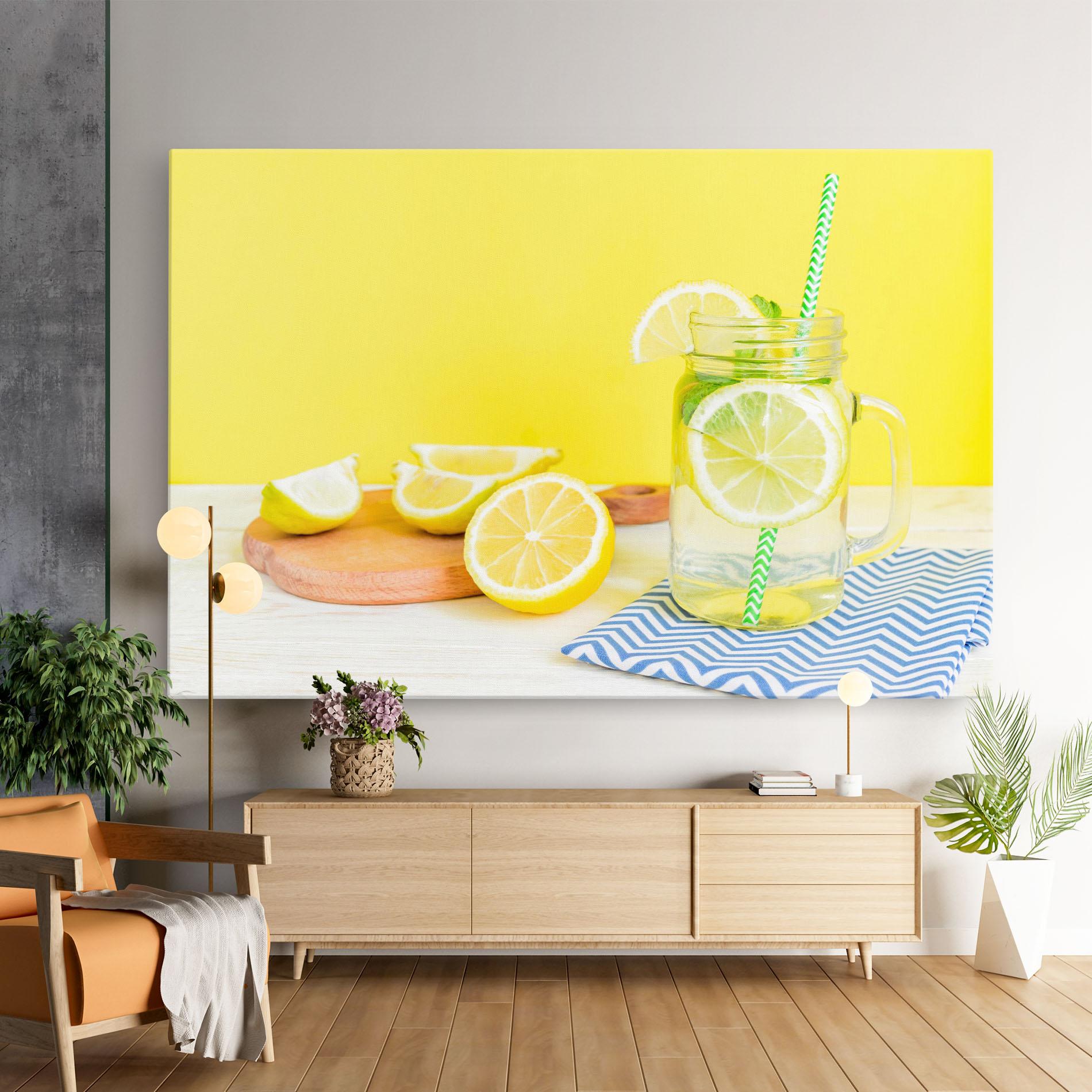 Картина на платно Citrus Lemonade Water mockup 9