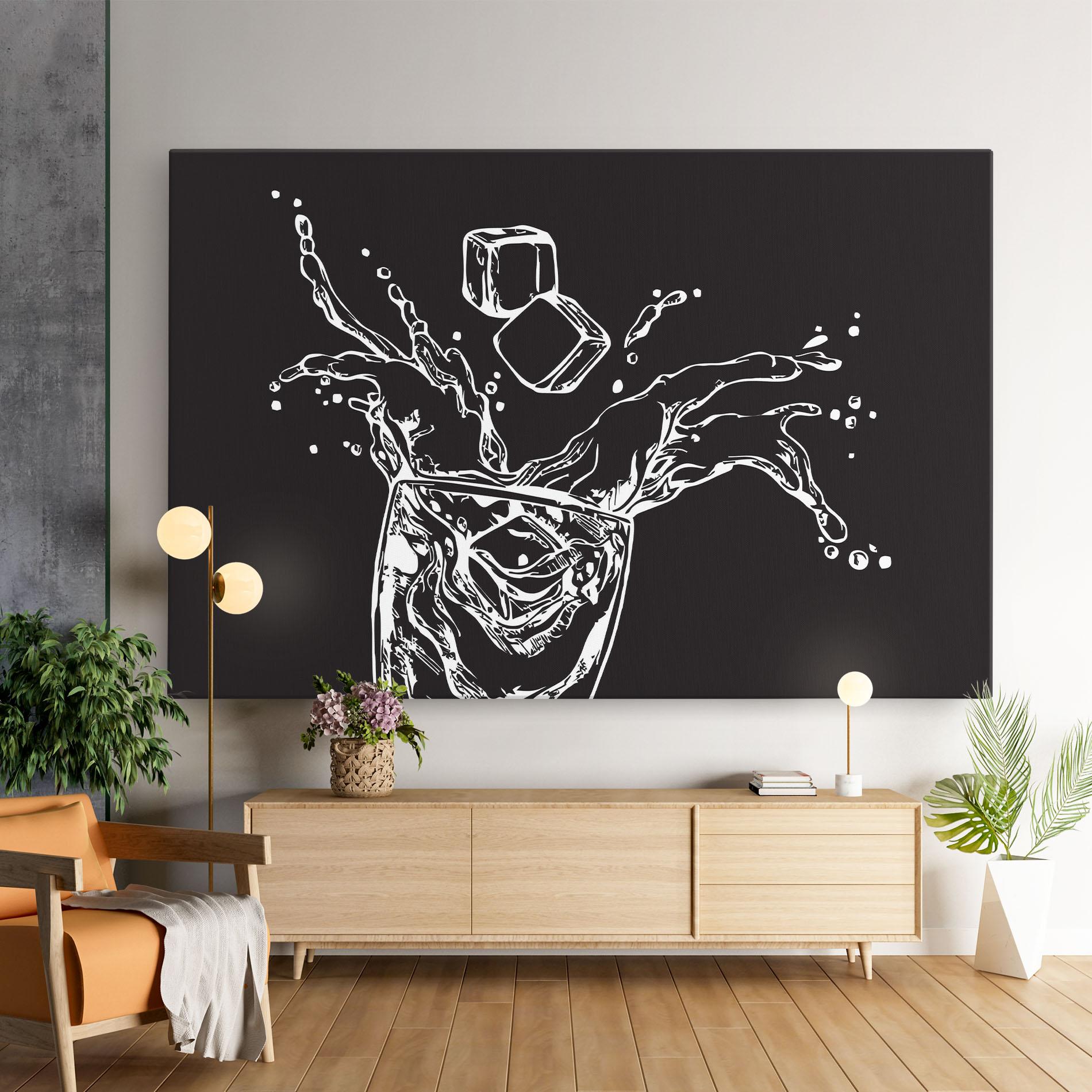 Картина на платно Ice Splash Drink mockup 9