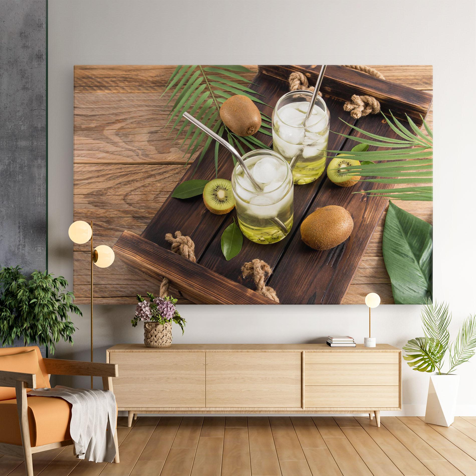 Картина на платно Kiwi Drinks mockup 9
