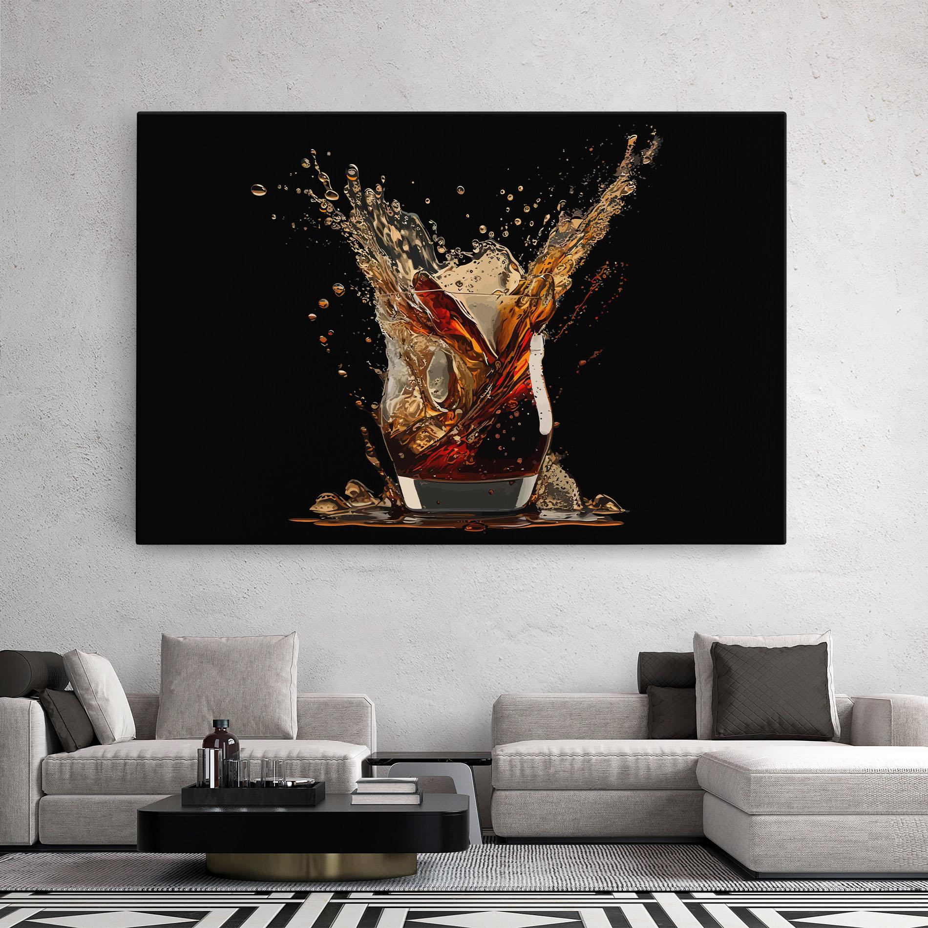 Картина на платно Cola Splash mockup 2