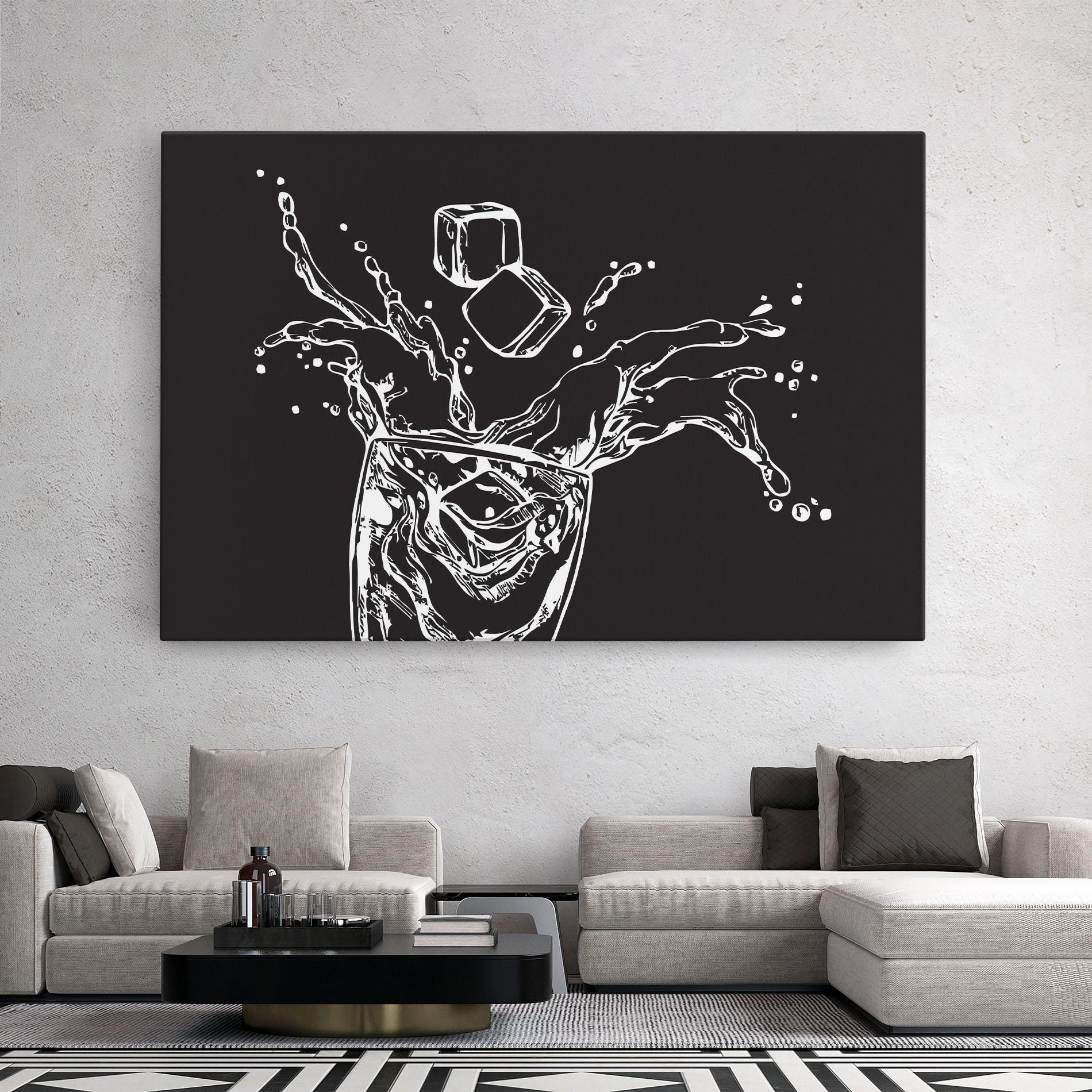 Картина на платно Ice Splash Drink mockup 2