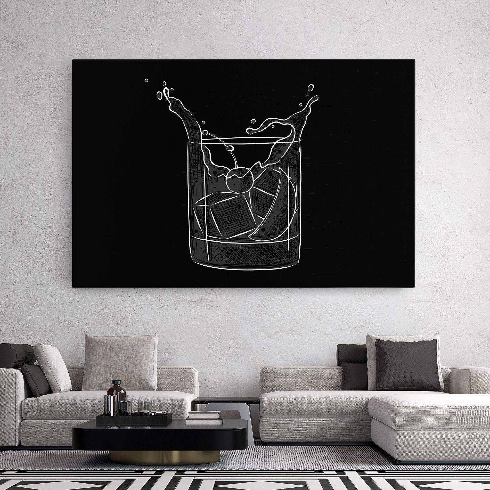 Картина на платно Lime Drink mockup 2