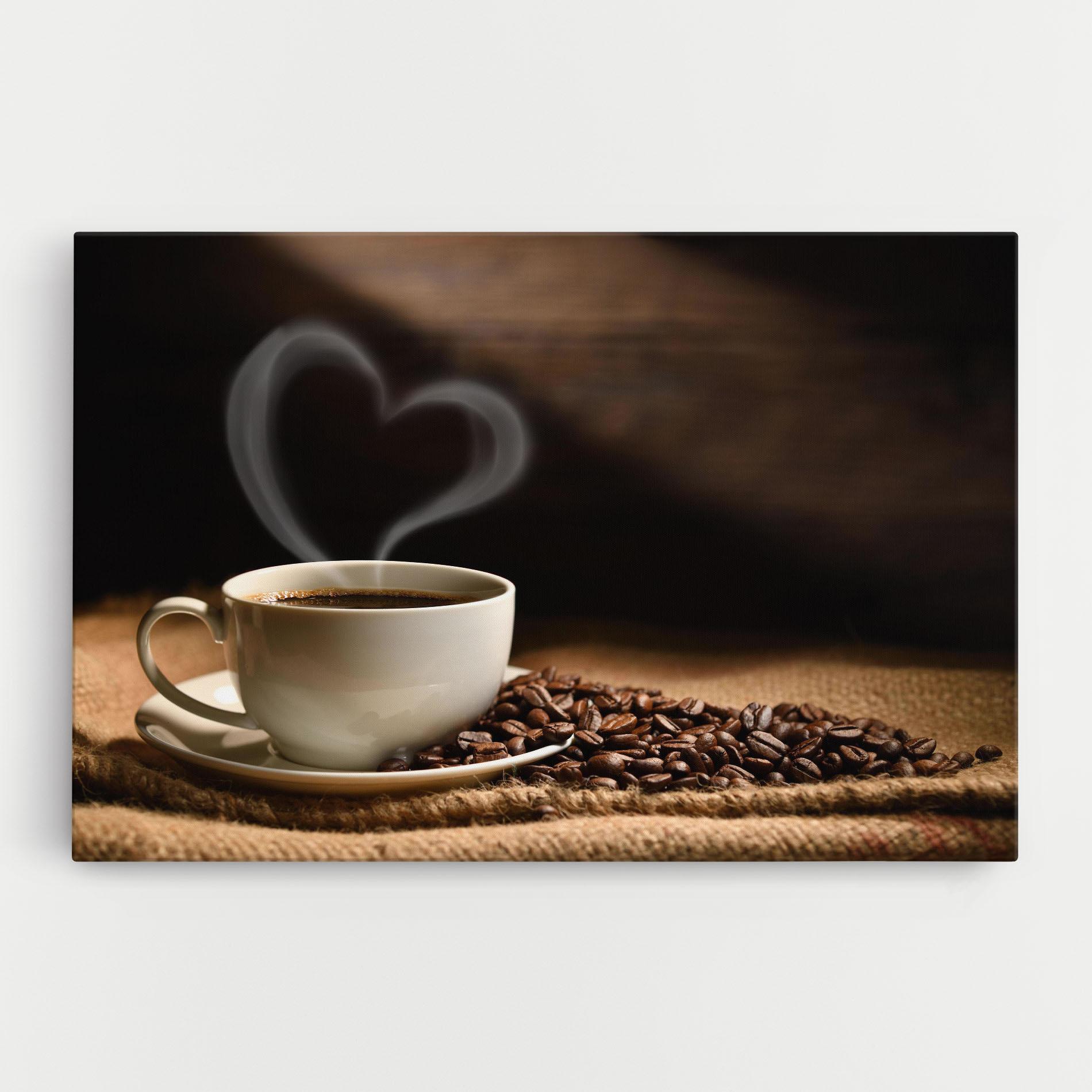 Картина на платно Heart Coffee Smoke mockup 0
