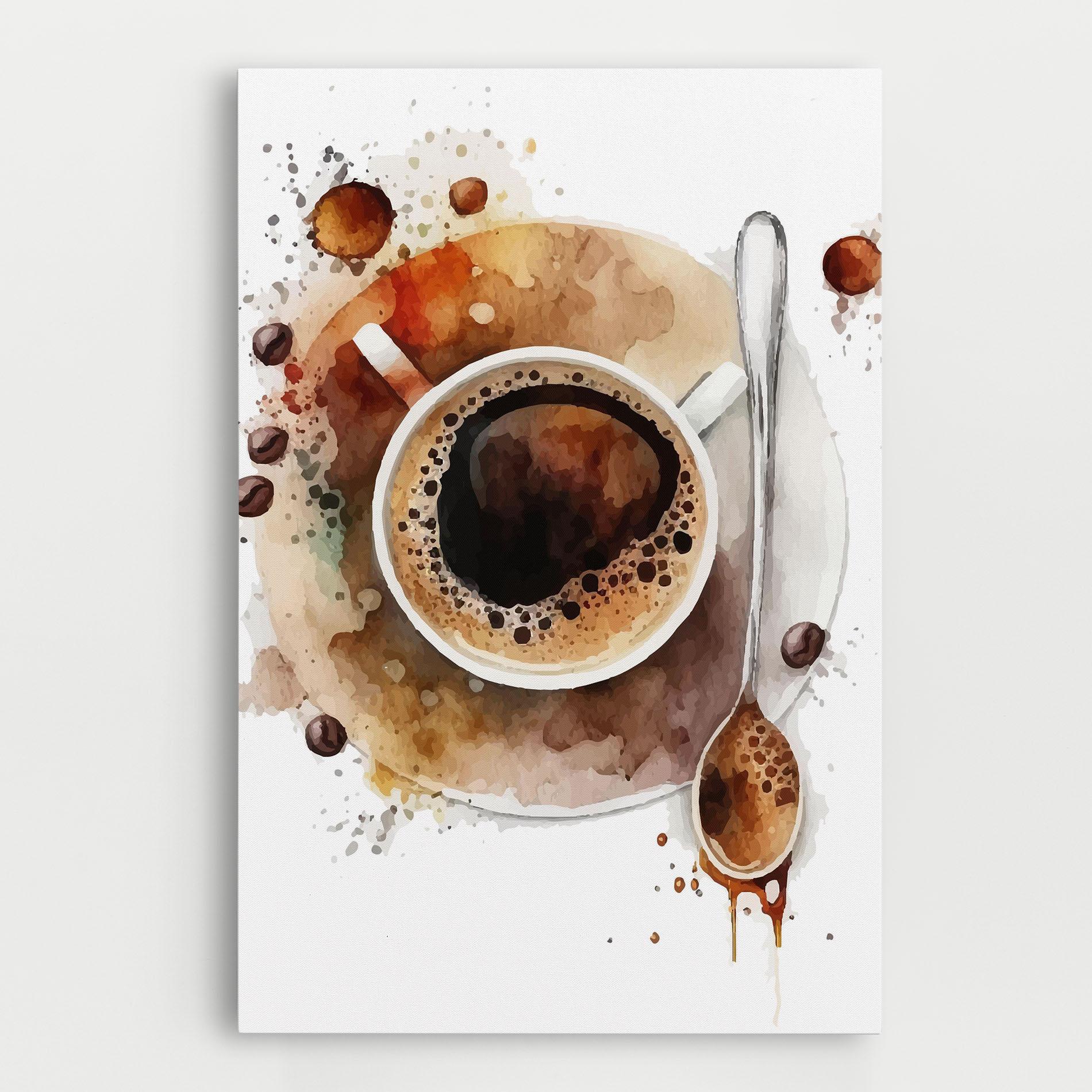 Картина на платно Coffee Liquid mockup 0