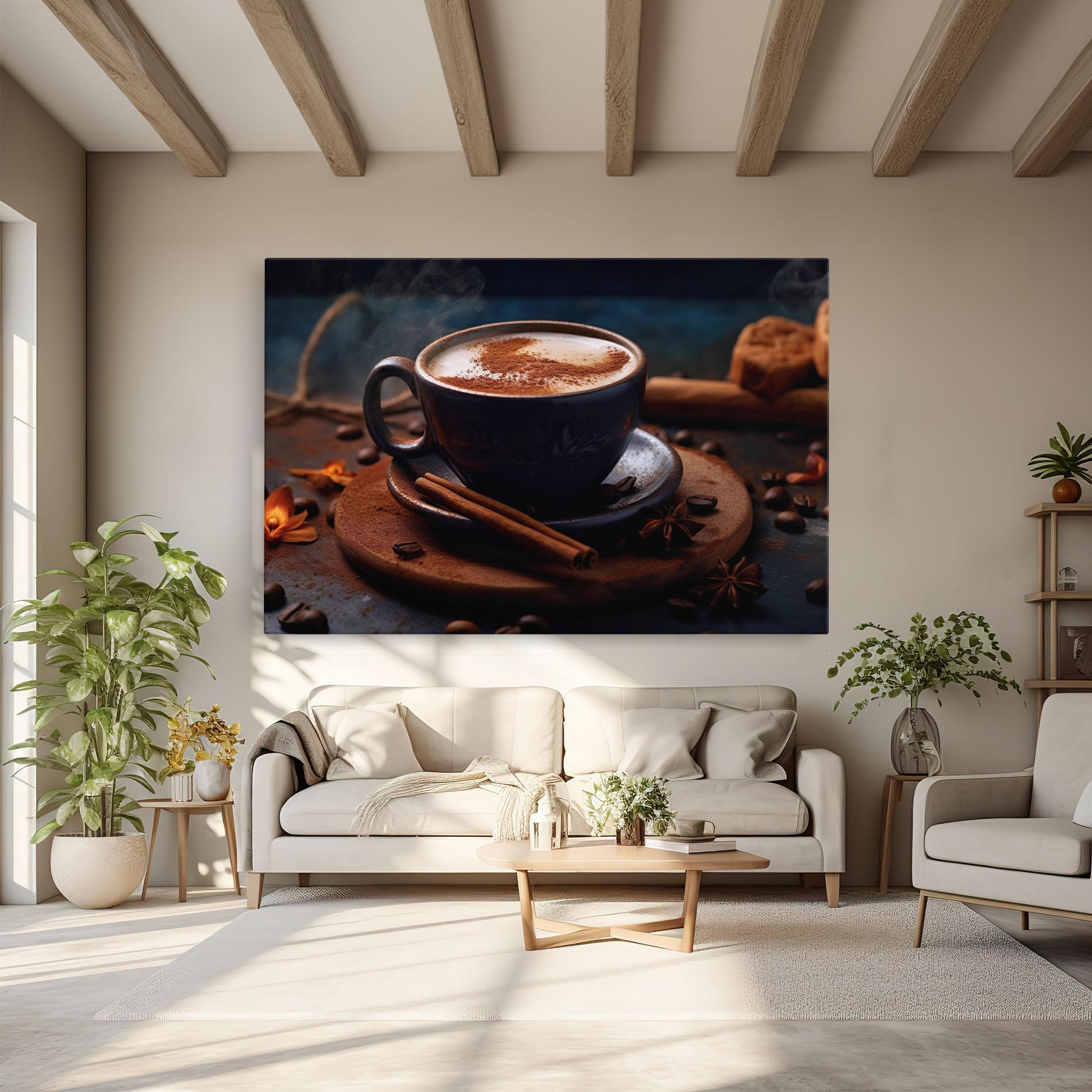 Картина на платно Cinnamon Coffee Cup mockup 6