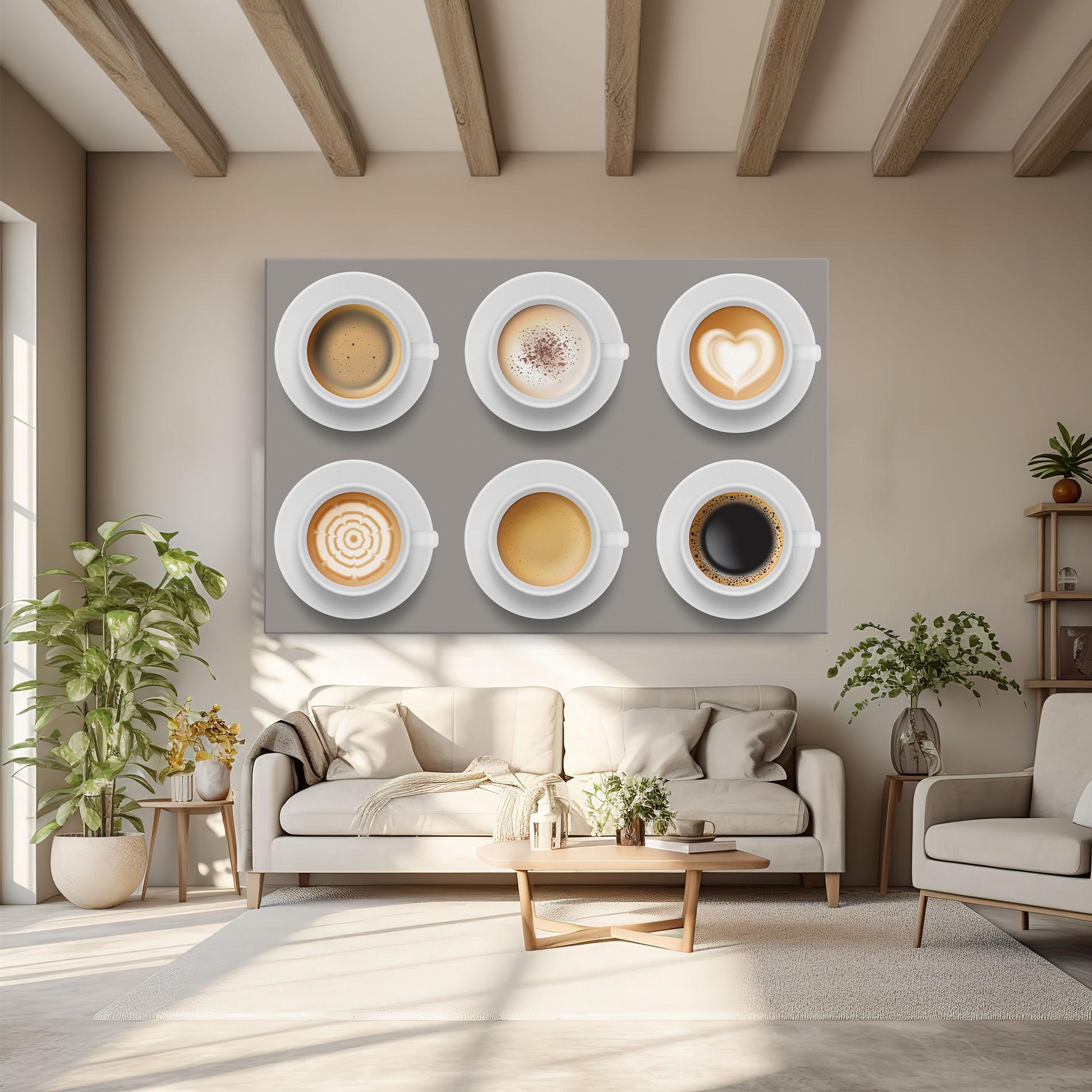 Картина на платно Coffee Cups Mix mockup 6