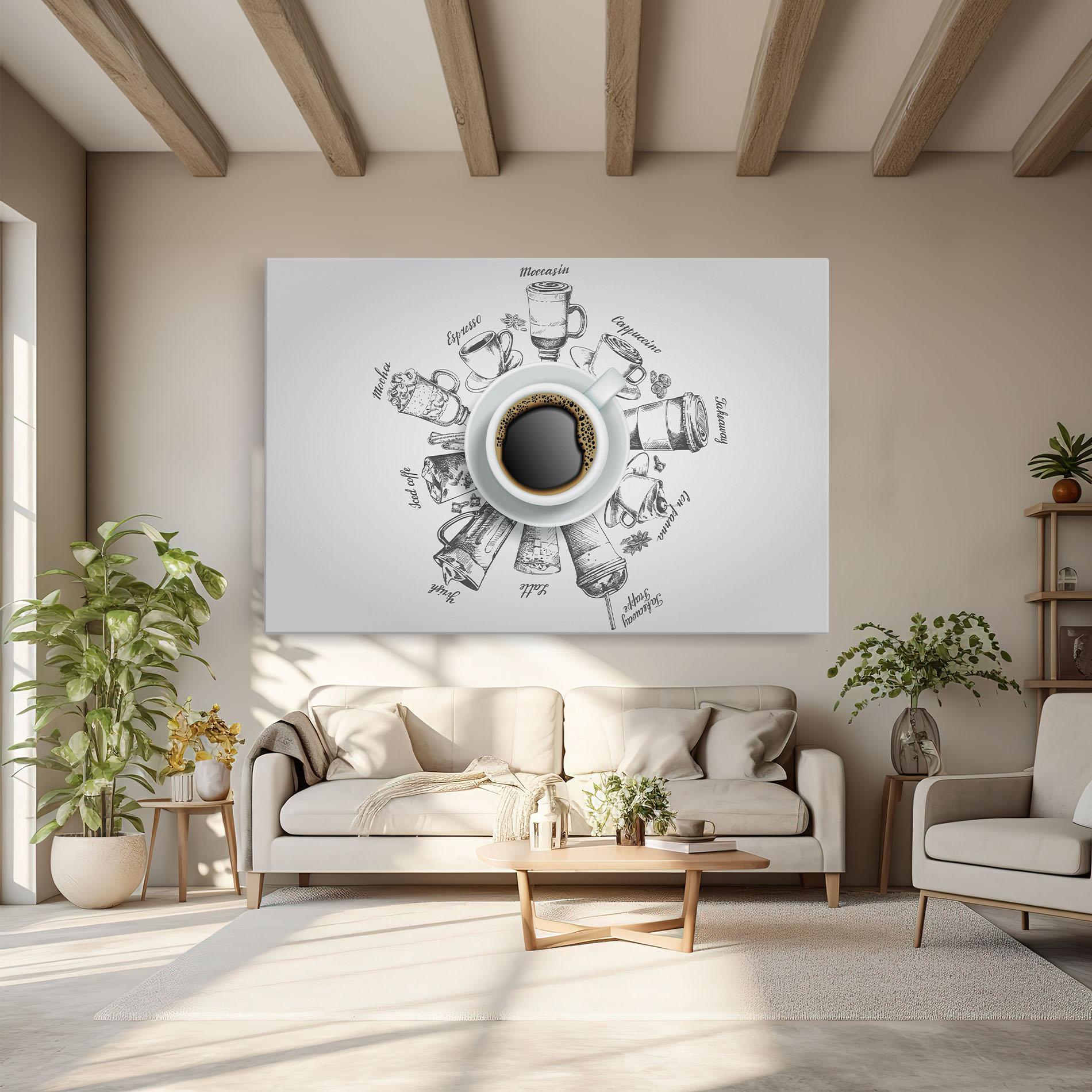 Картина на платно Coffee List mockup 6