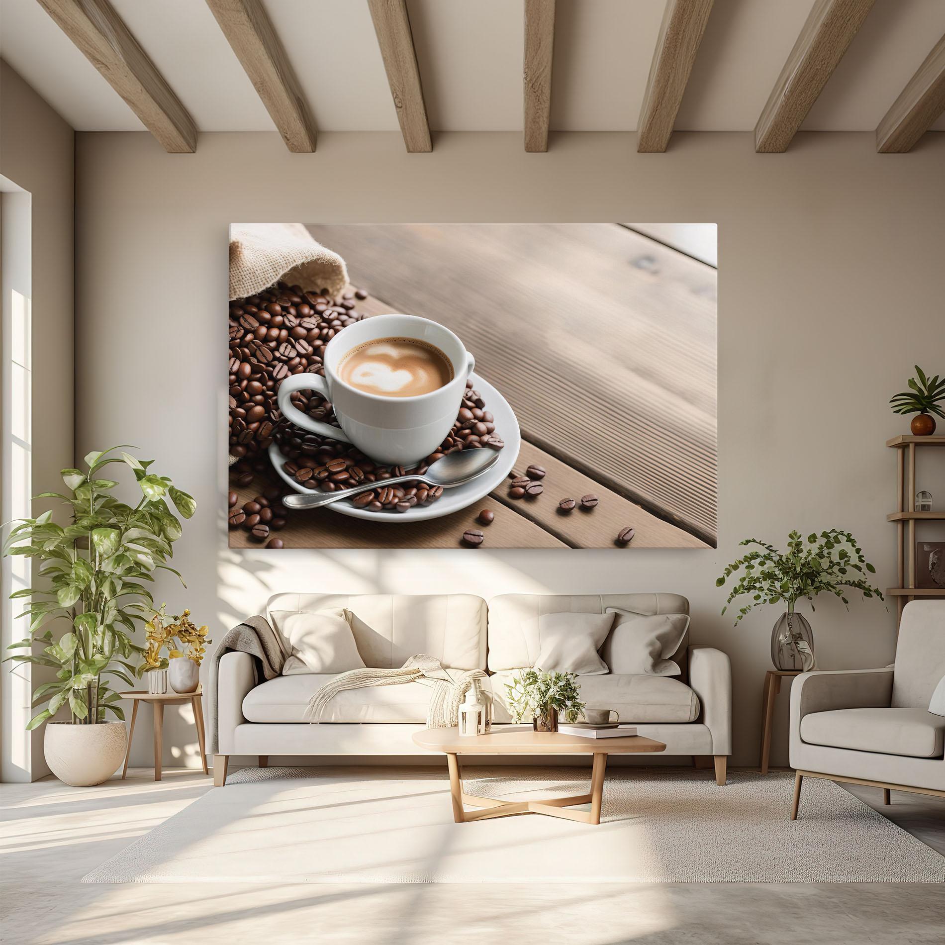 Картина на платно Coffee On Table mockup 6