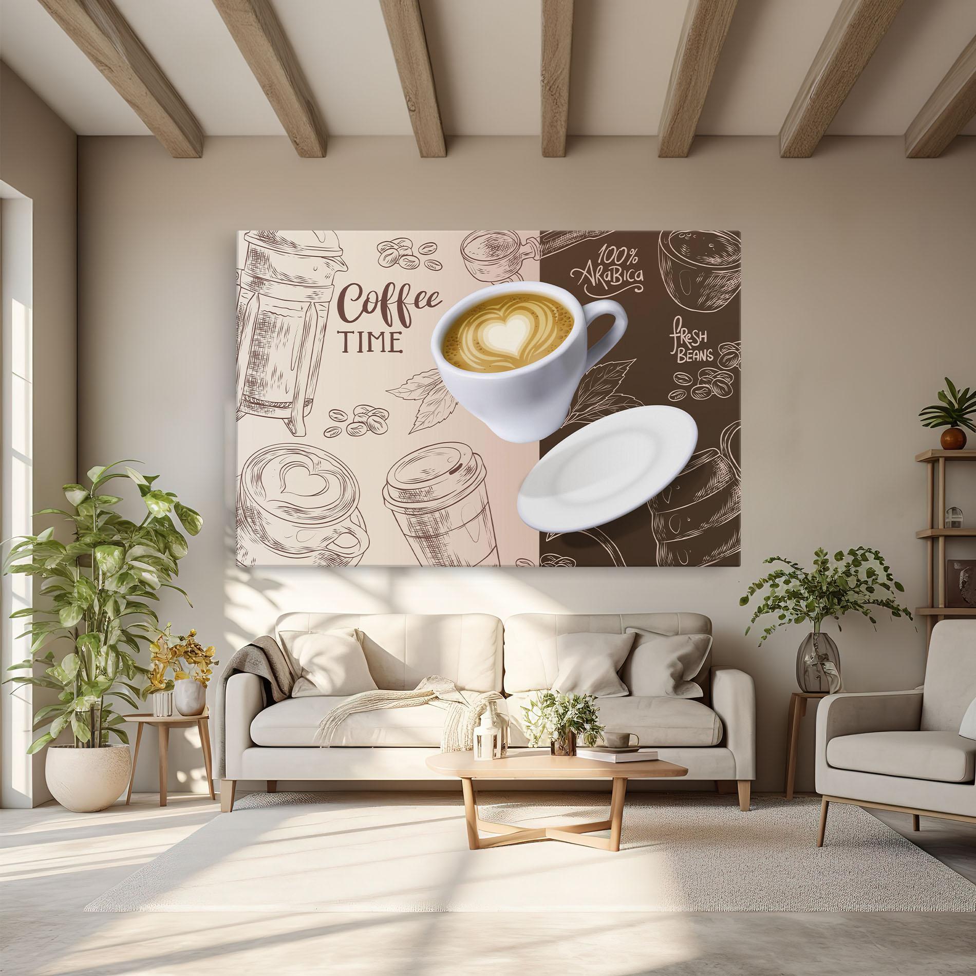 Картина на платно Coffee Time mockup 6