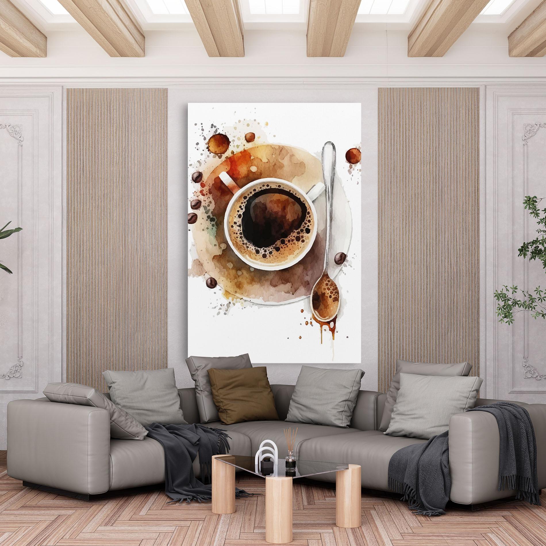Картина на платно Coffee Liquid mockup 6